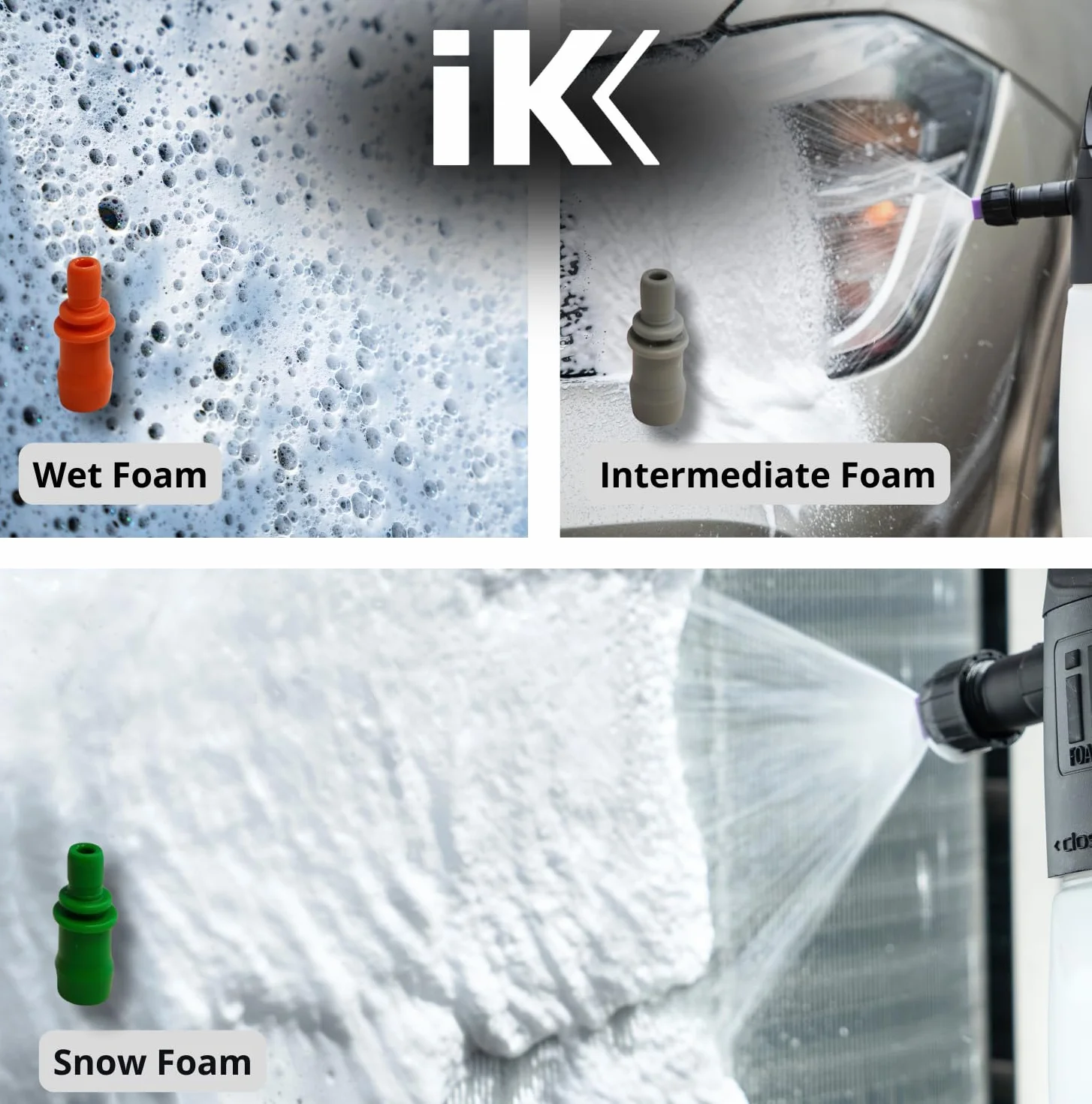 IK eFoam Pro 2 Akumulatorowy opryskiwacz pianowy USB-C 2-3 bar 2 tryby LED