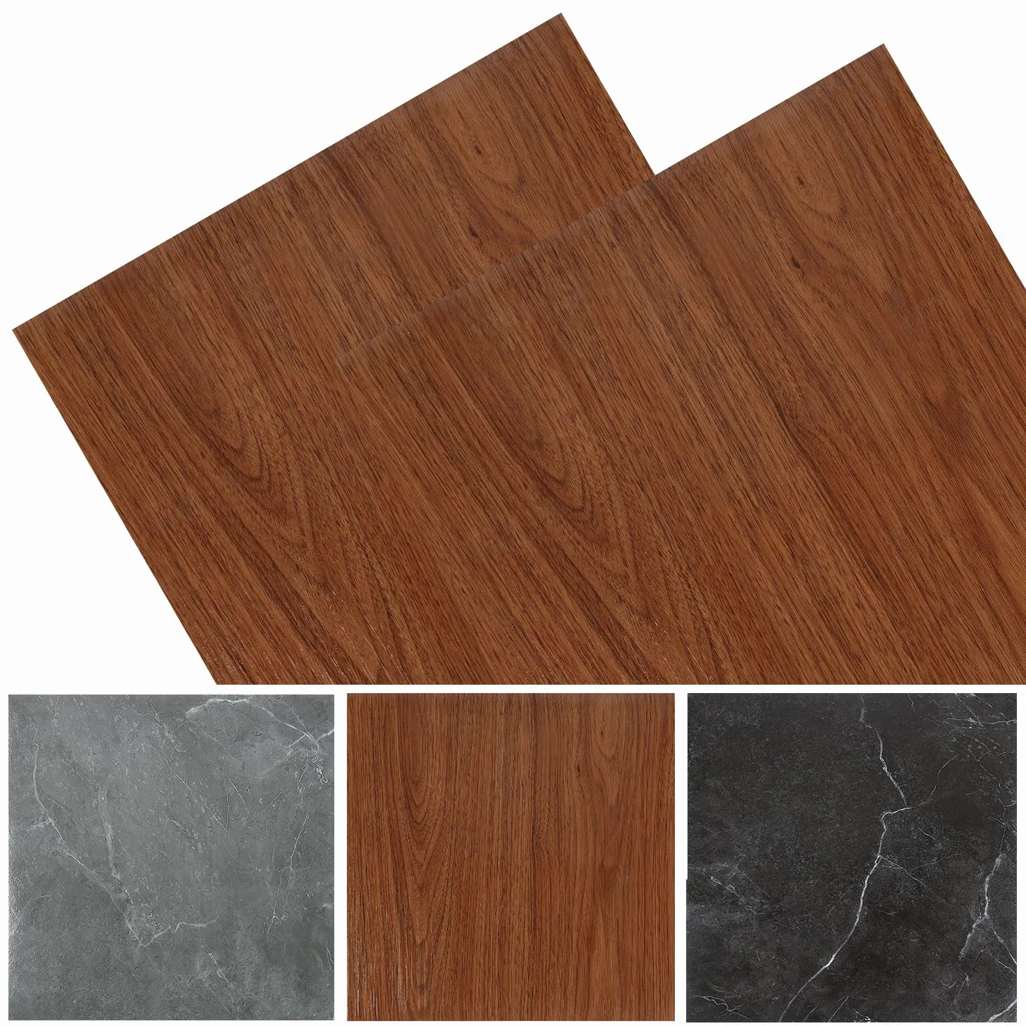 Fiqops 30 x 30 cm, ok. 4 m², 44 płytki PCW, wykładzina podłogowa, samoprzylepna, winylowa, antypoślizgowa, wodoodporna, laminat, płytki winylowe, do ogrzewania podłogowego, kolor drewna, rysunek