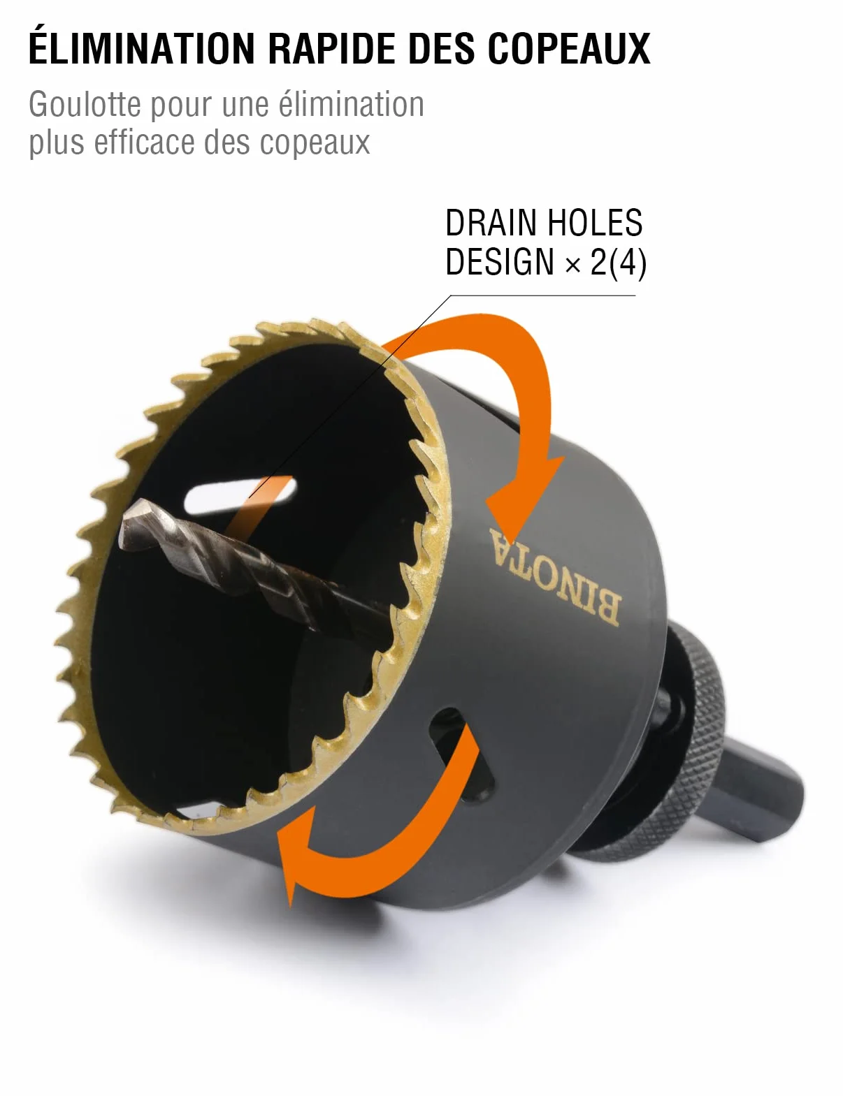 BINOTA M42 Bimetaliczny zestaw 22-68 mm, do metalu, drewna, sklejki, PVC, płyty pilśniowej, płyty gipsowo-kartonowej, zestaw 22 25 29 35 40 51 60 68 mm
