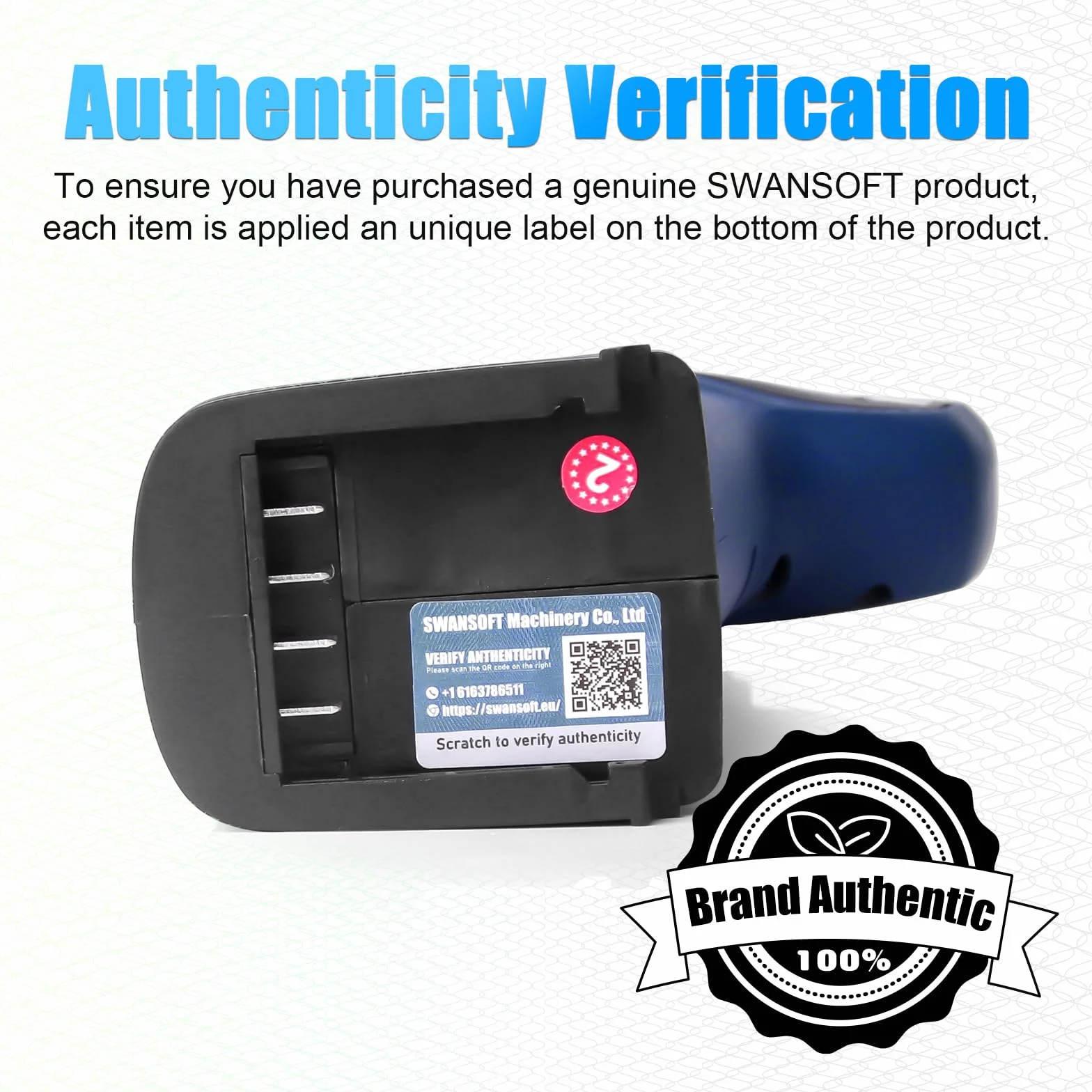 SWANSOFT Elektryczne nożyce do gałęzi 40 mm 25,2 V 4+4 Ah bezszczotkowy silnik 1050 W SW-921-1