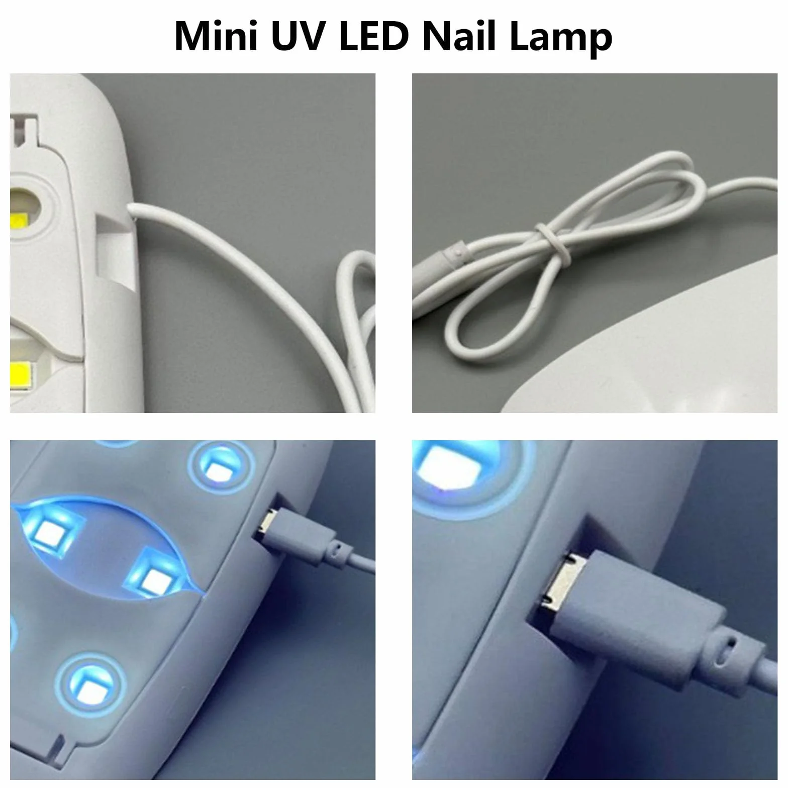 Mini lampa UV LED do paznokci żelowych 6 W, profesjonalna lampa do paznokci żelowych - kompatybilna z 2 rękami/stopami, tryb bezbolesny, 2 timer, automatyczny czujnik