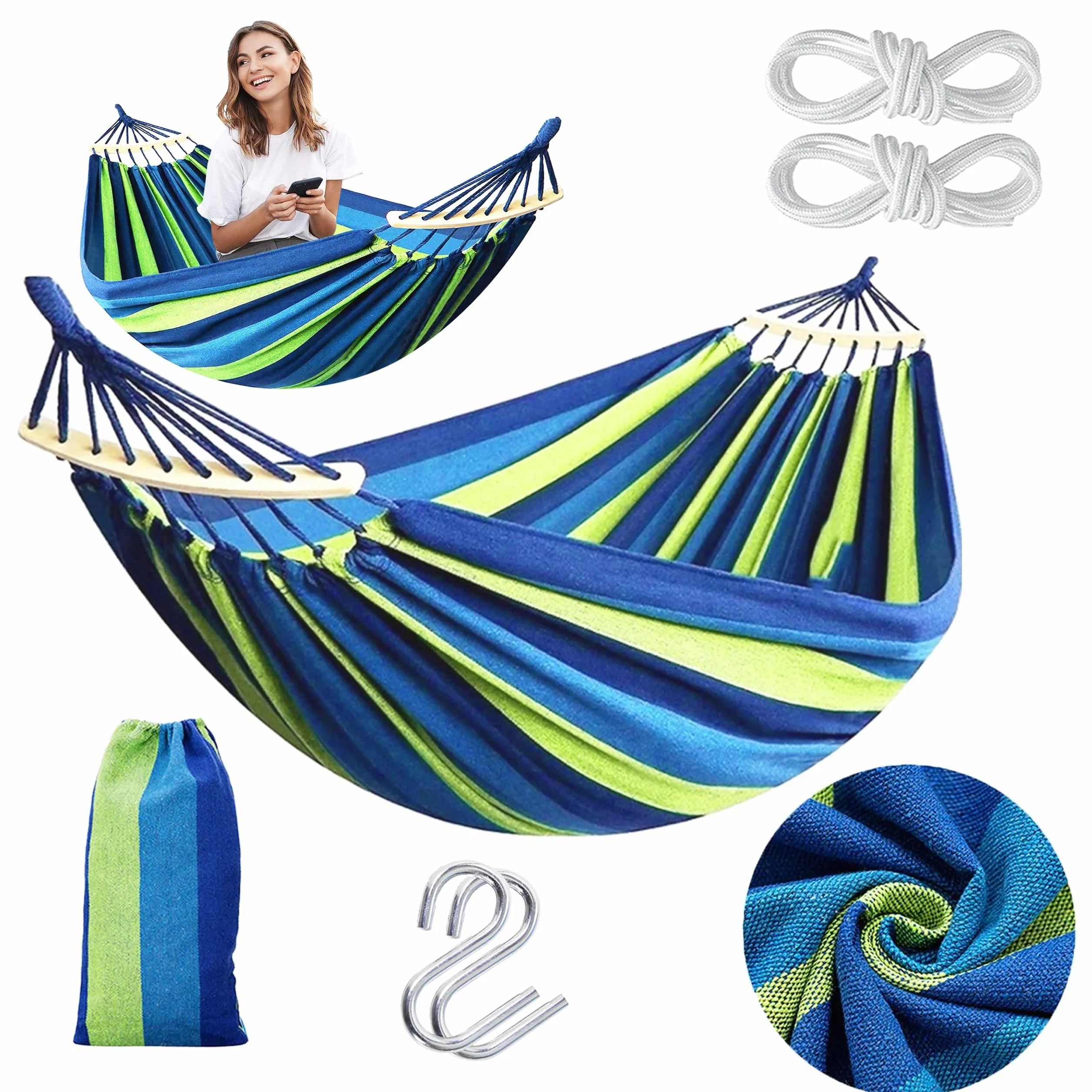 Tutumi Hamak 1 osobowy Niebieski 250X90X1CM