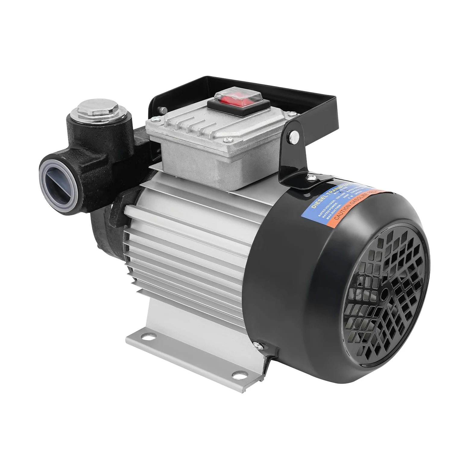 Pompa diesla 230 V, samozasysająca, 550 W, pompa oleju opałowego 60 l/min | Licznik, pistolet na paliwo, wąż 4 + 2 m, do biodiesla i nafty, warsztatu, podwórza, łodzi, nie nadaje się do benzyny