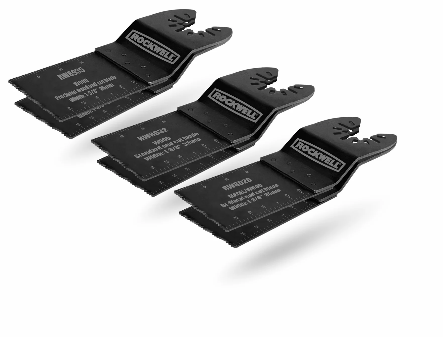 Rockwell RW8981K Sonicrafter Oscylacyjne Multitool End Cut ostrza z uniwersalnym systemem dopasowania, 6-pak