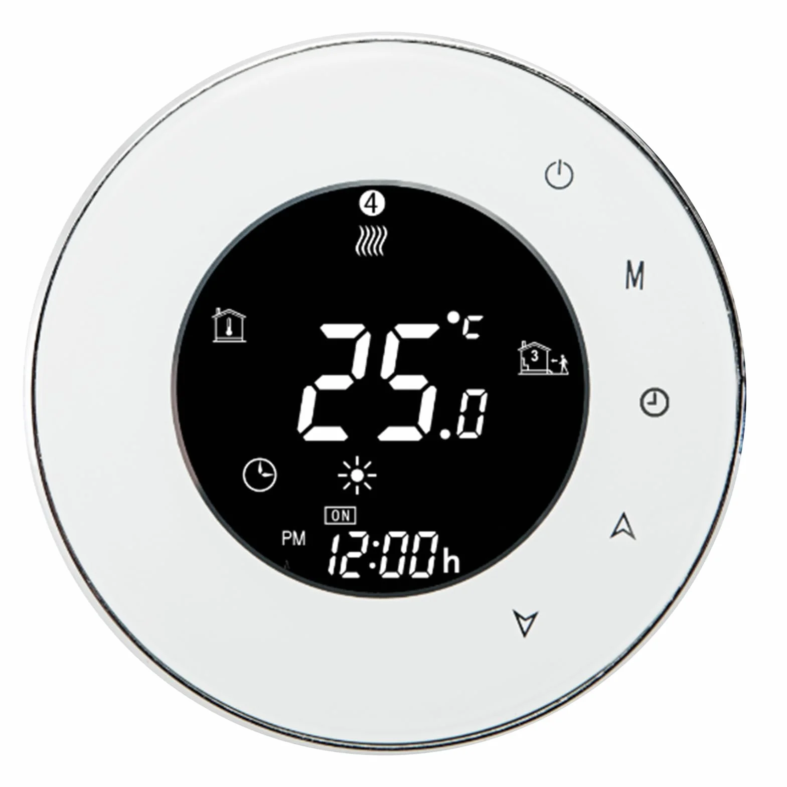 Luocute Inteligentny Termostat Wi-Fi, Programowalny Sterownik Ogrzewania Bojlera z aplikacją Touch Control Zdalny Zakres 5-35°C, dokładność 0,5°C, do Domowego Systemu Ogrzewania z (WHITE)