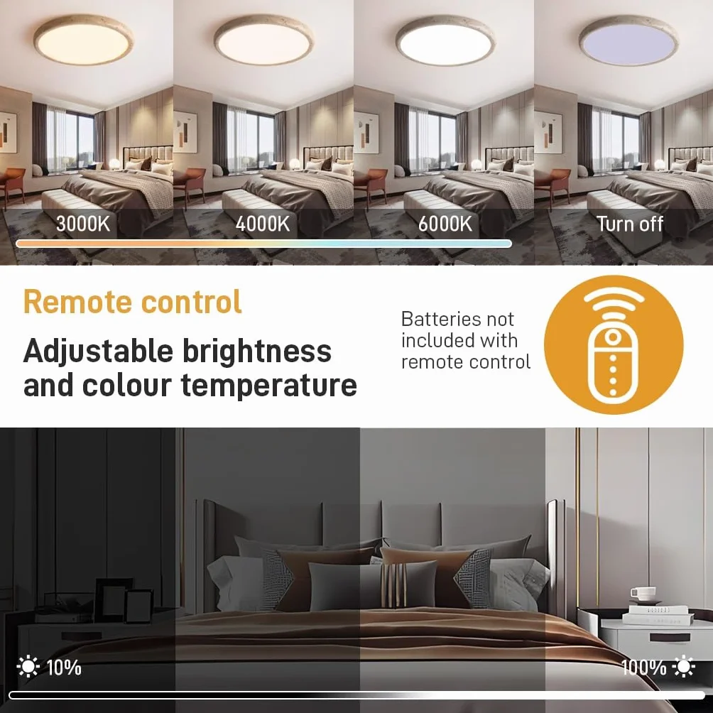 Japońskie Światło Sufitowe W Stylu Wabi Sabi LED Żółta Jaskinia Kamień Lampa Sufitowa Sypialnia Z Regulowaną Temperaturą Koloru Nordic Salon Study Room Ochrona Oczu Światła Sufitowe(58cm)
