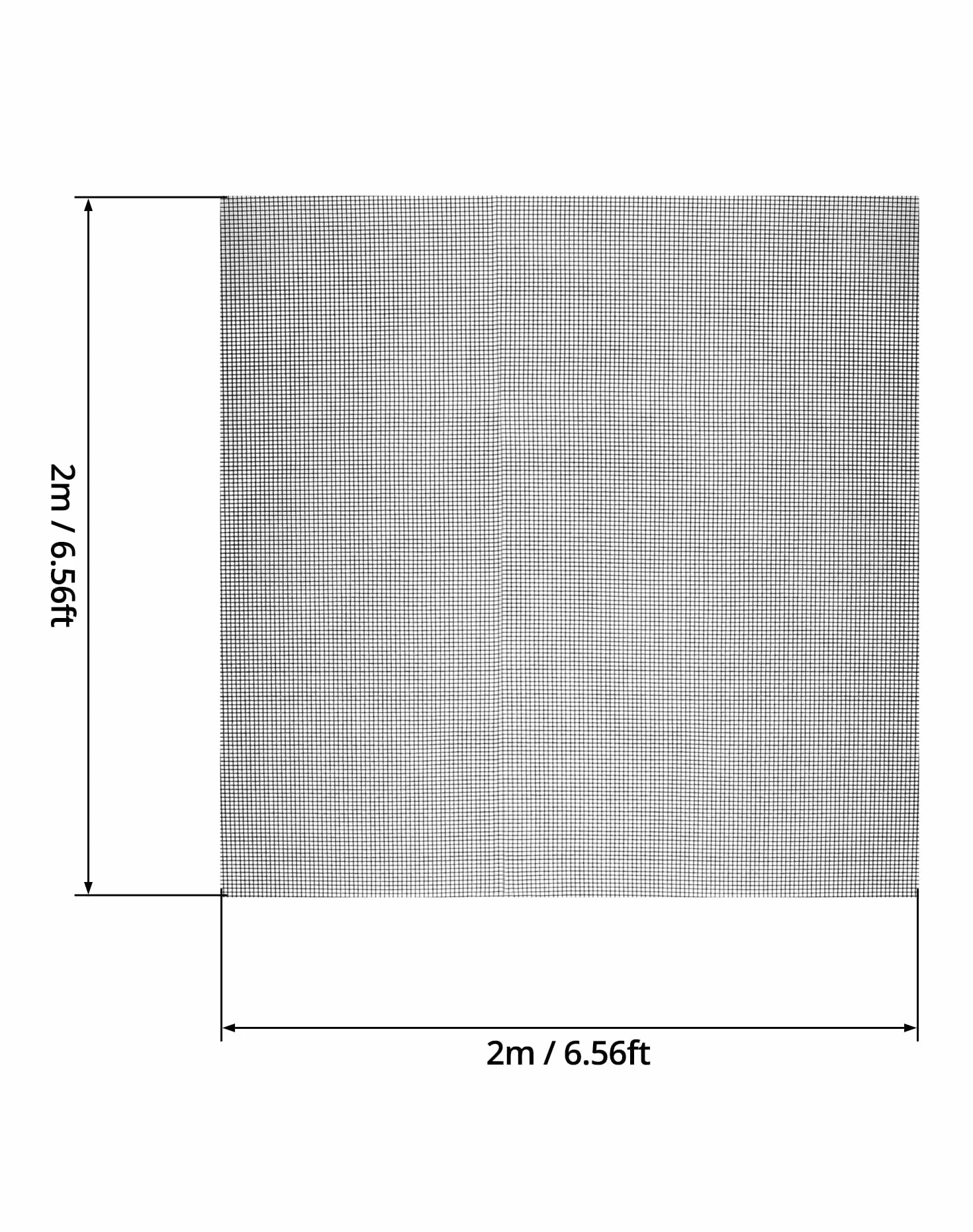 QWORK® 1 kawałki moskitiera okienna, moskitiera z włókna szklanego, 200 x 200 cm, utrzymuje cyrkulacjęświeżego powietrza, czarna, siatka 18