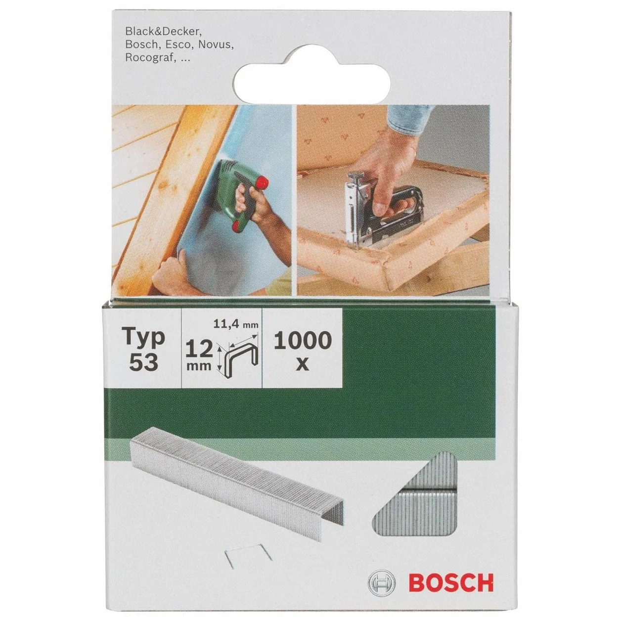Bosch Zszywki, Srebrny, 11,4 x 0,74 x 12 mm