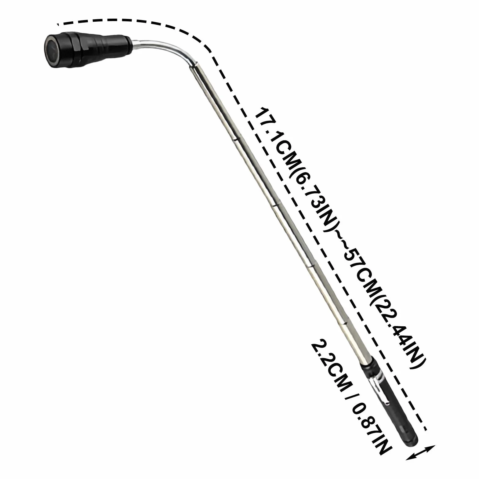 Magnetic LED Work Light | Telescoping Flashlight With Magnet | Portable Magnetic Pickup Light | LED Inspection Light | Flexible LED Light Tool Ergonomic Grip For A Variety Of Uses