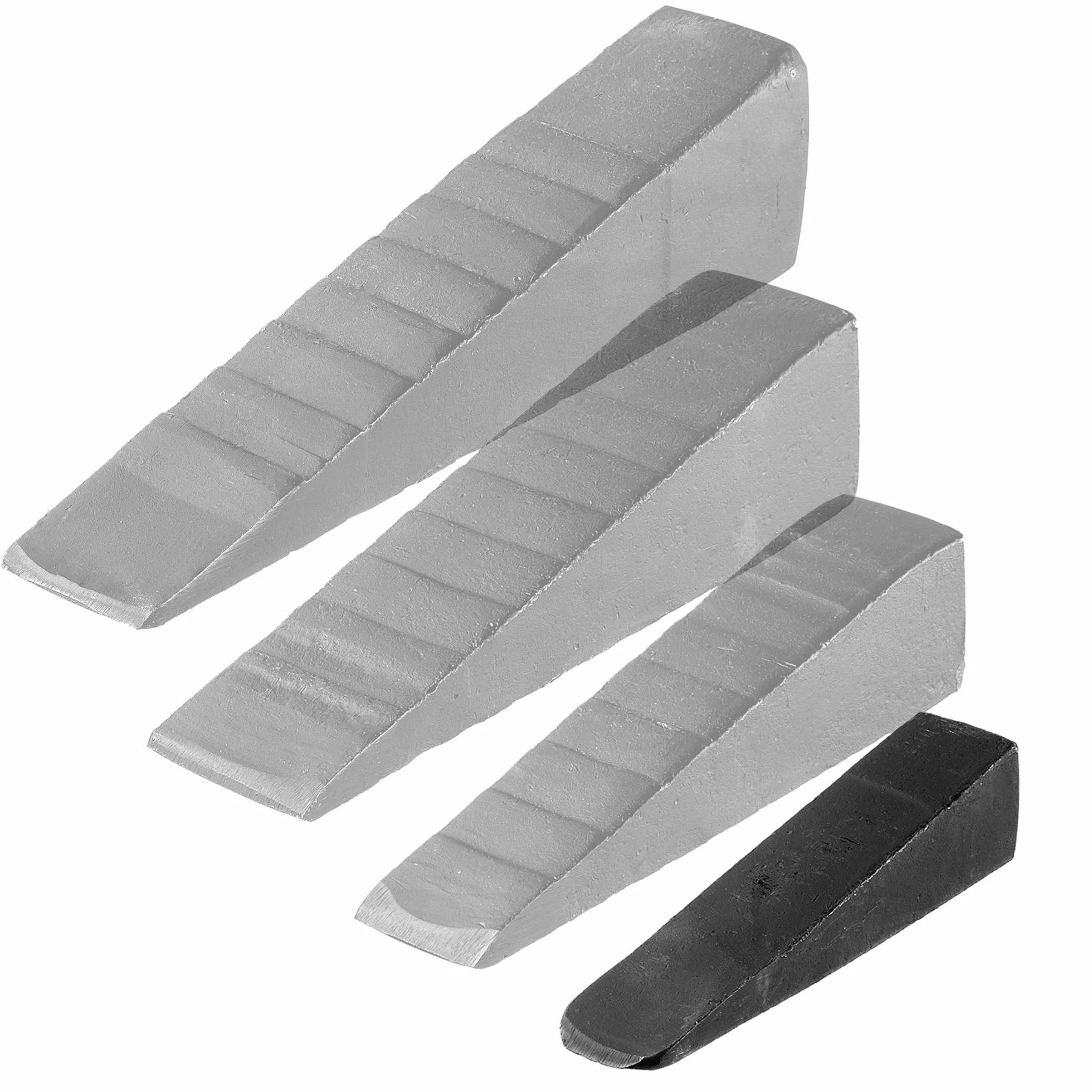 KADAX Klin do rozłupywania drewna ze stali, 16,5 x 3,5 x 4 cm, klin do rozłupywania, ręczny klin do ścinania i rozłupywania drewna, wytrzymały klin, granat rozłupujący, klin