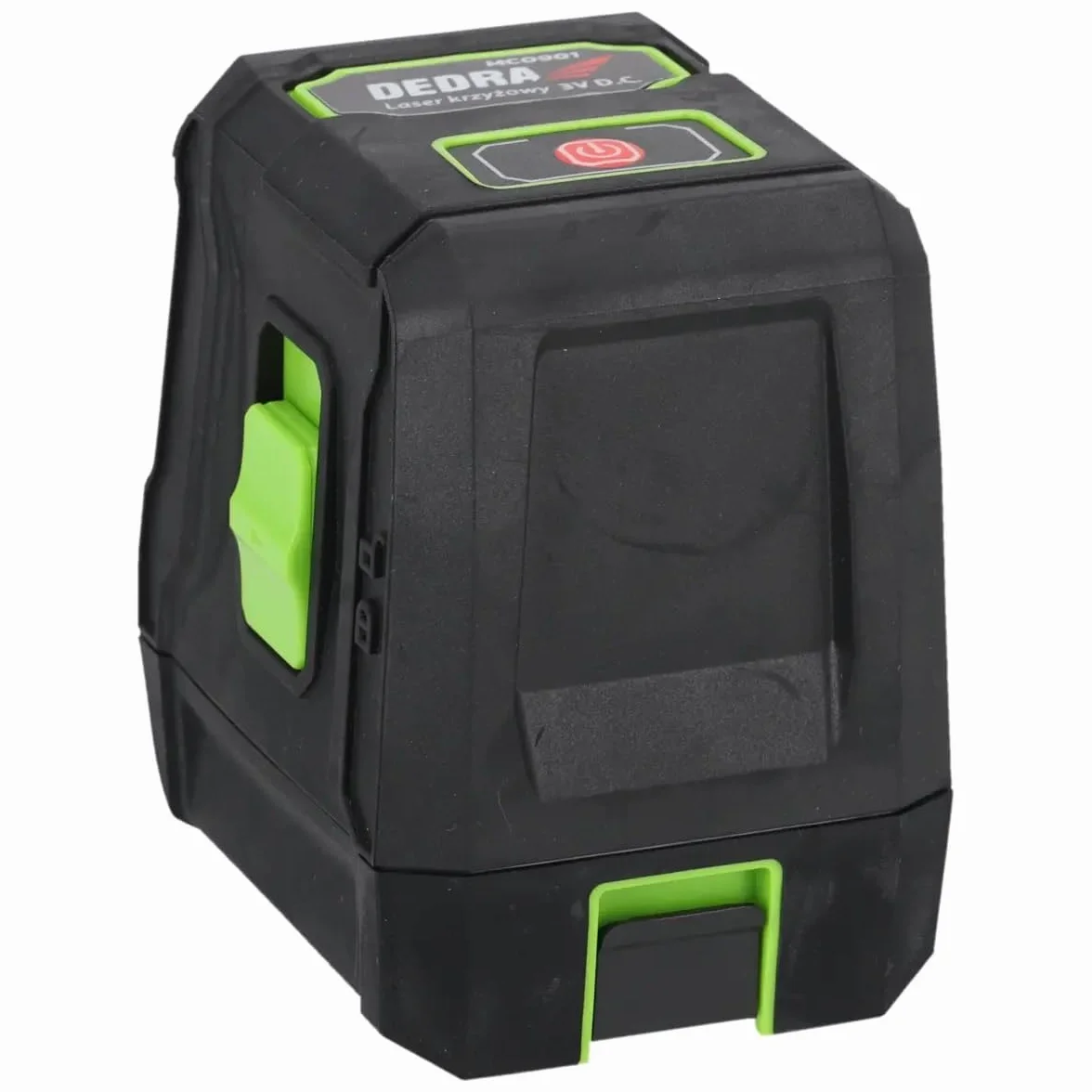 Laser krzyżowy DEDRA, poziomica laserowa, czerwony laser 20 m. Stopień ochrony IP54, z walizką i baterią AA, temperatura pracy do +50°C. W zestawie z walizką i 2 bateriami AA.