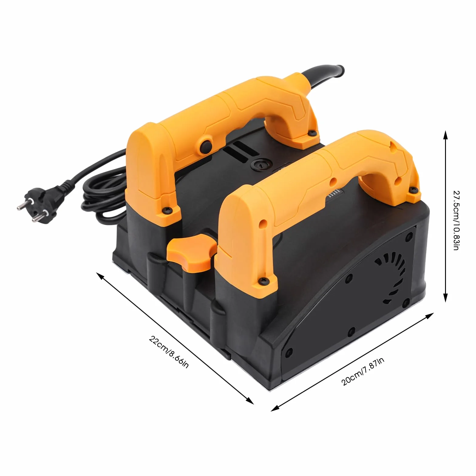 Frezarka do betonu 1200 W, bruzdownica 4000 obr./min, regulowana głębokość 1-4 mm, frez szczelinowy do łopatek tynku piaskowego i cementowych, ścian szpachlowych (zwykły nóż)