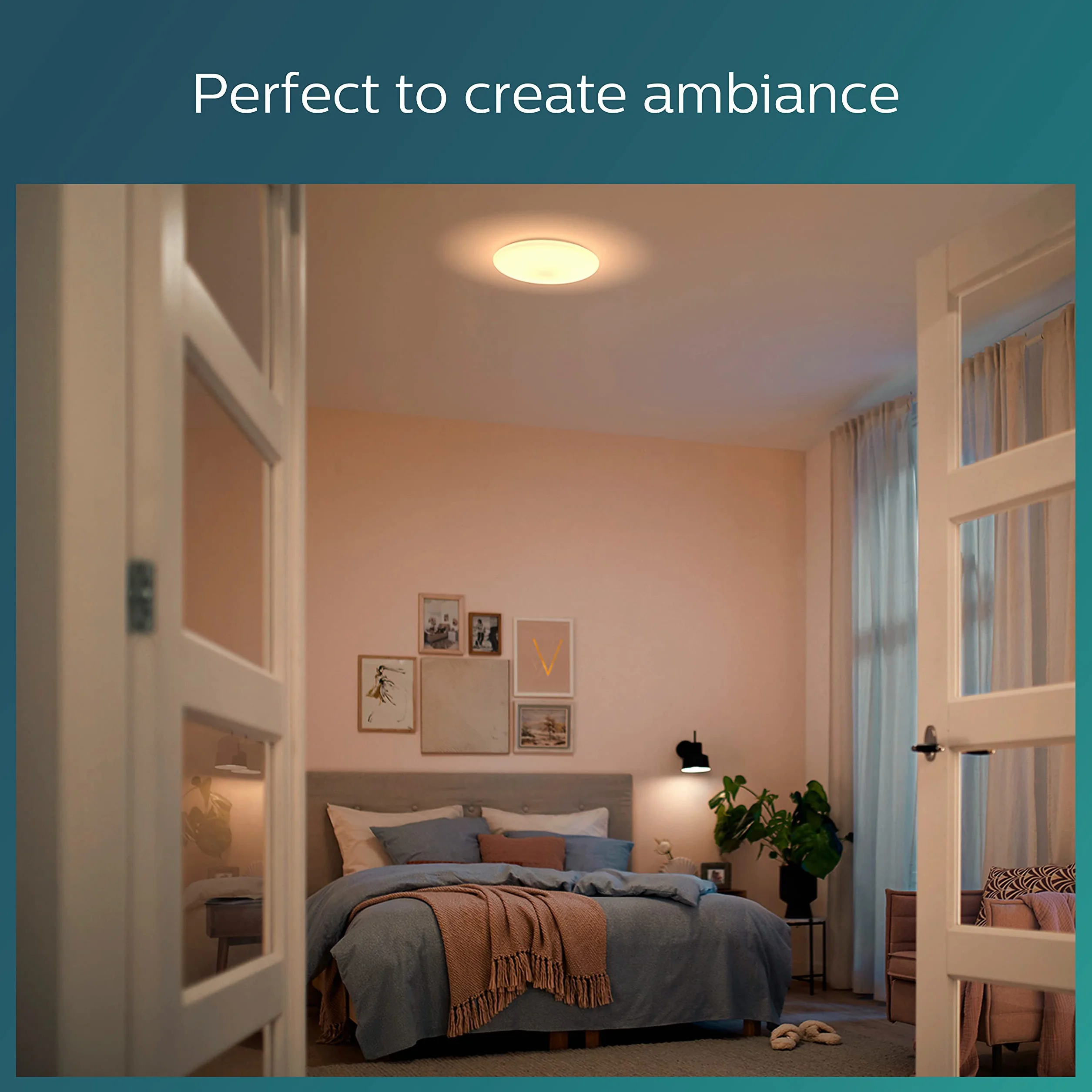 Philips LED Lampa sufitowa Moire 17W, 4000 K, biała, 15 000 godz. świecenia