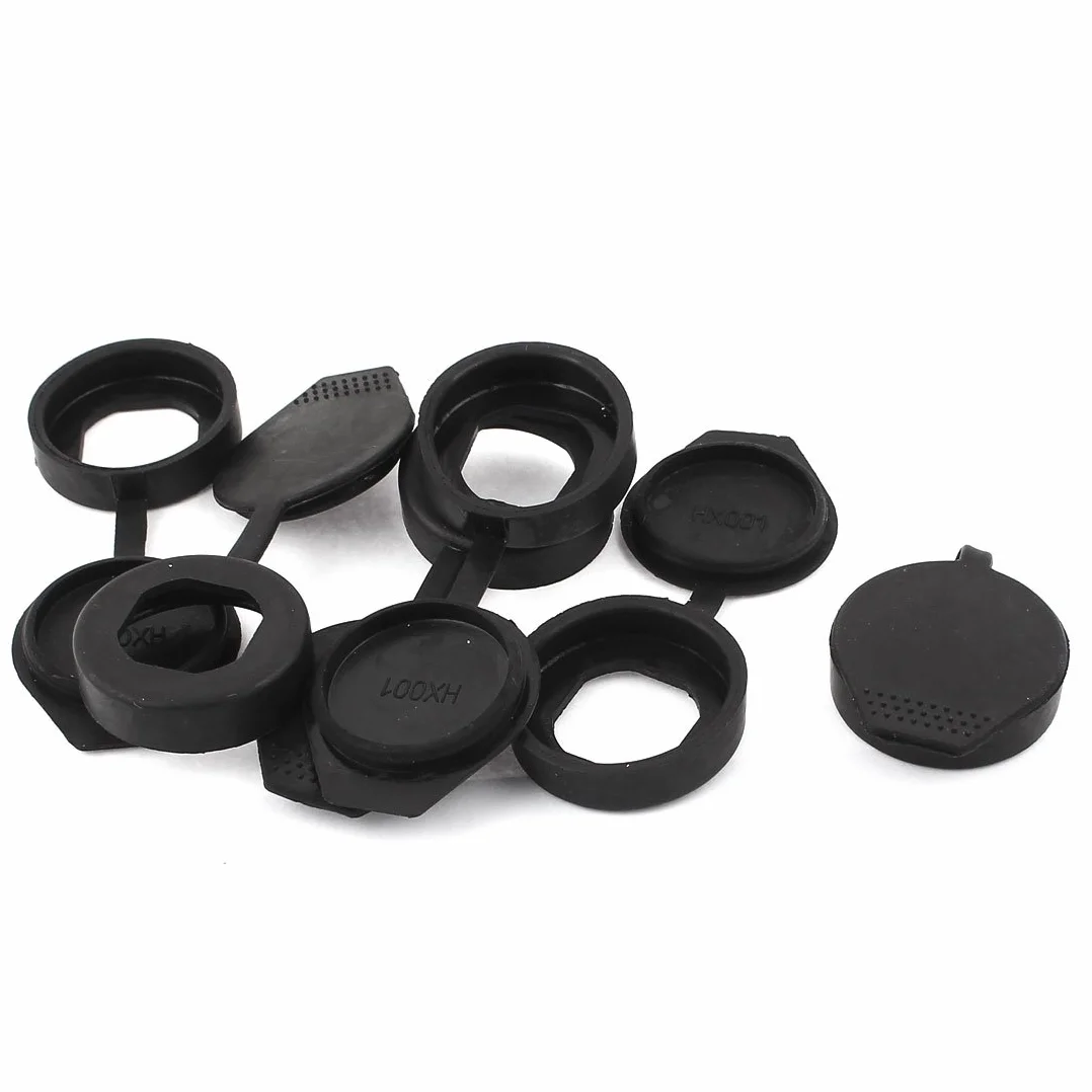 sourcingmap® blok na klucze gumowa osłona przeciwpyłowa 35 mm średnica zewnętrzna czarna 6 szt.
