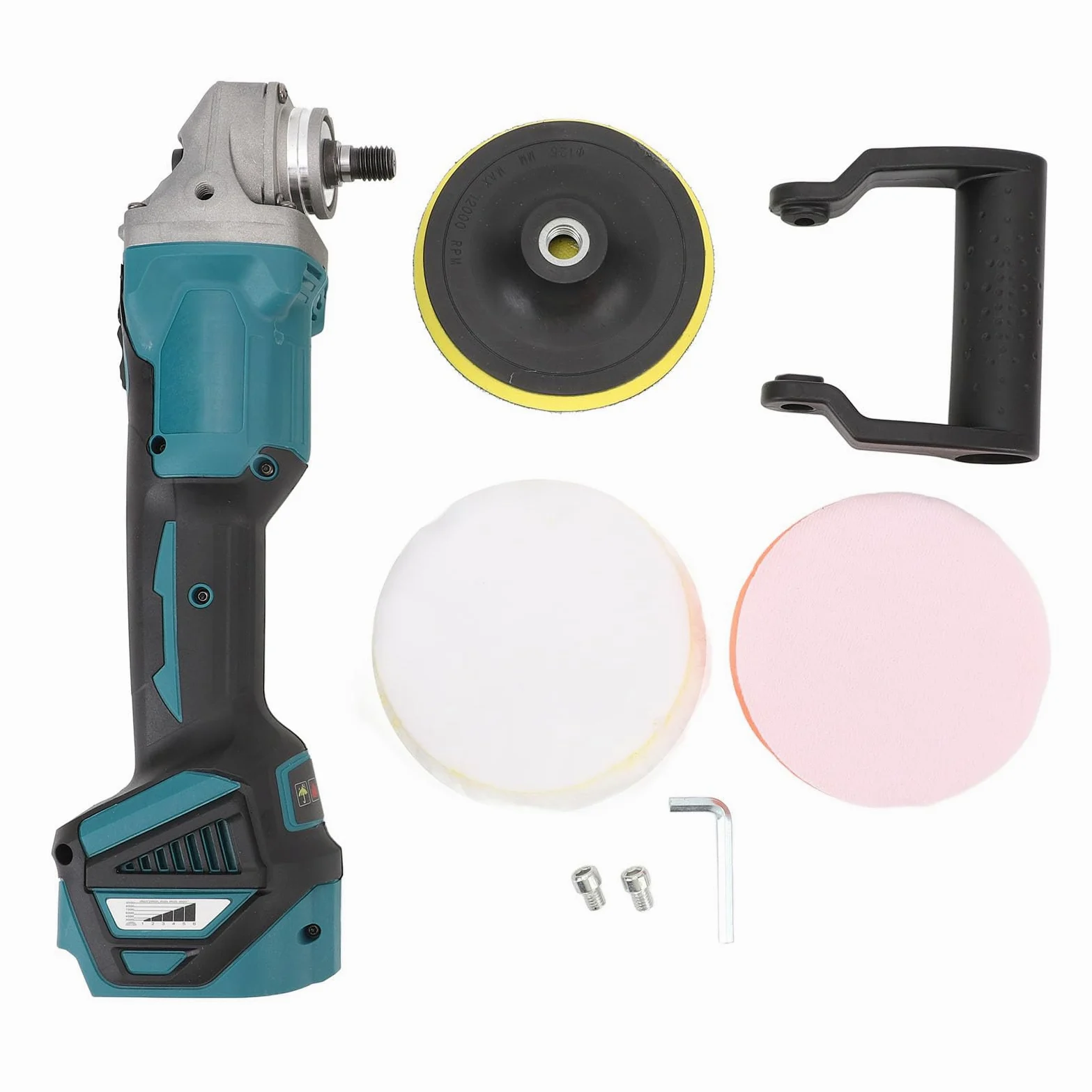 Semme BL1820 Bezprzewodowa Polerka Buforowa 6-biegowa Bezszczotkowa Polerka Samochodowa Szlifierka z Wyświetlaczem LCD Ergonomiczny Uchwyt Zasilanie Bateryjne 18 V do Woskowania Lakieru