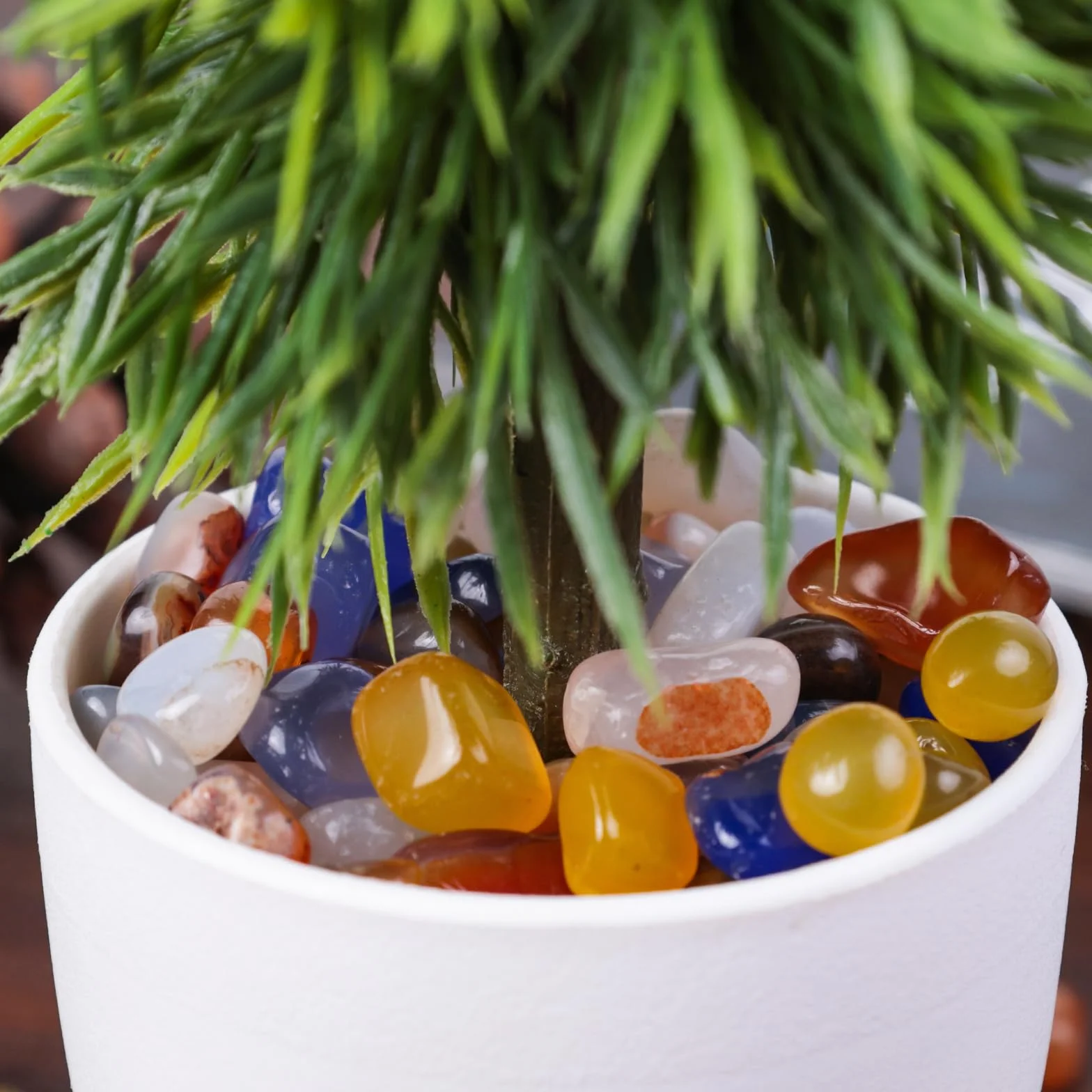 HAKACC Zestaw kamieni szlachetnych, 225 g, naturalne kamienie bębnowe, kamienie półszlachetne, kamienie dekoracyjne, kamienie szlachetne dla dzieci, kamienie lecznicze, poszukiwanie skarbów i