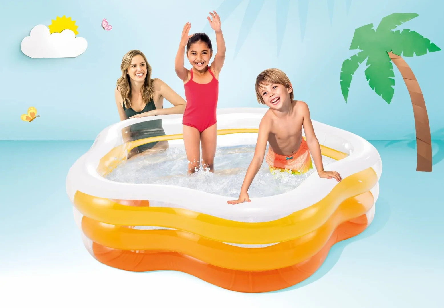 Intex Wetset Summer Colours Swim Centre 73 x 71 Inch Pool