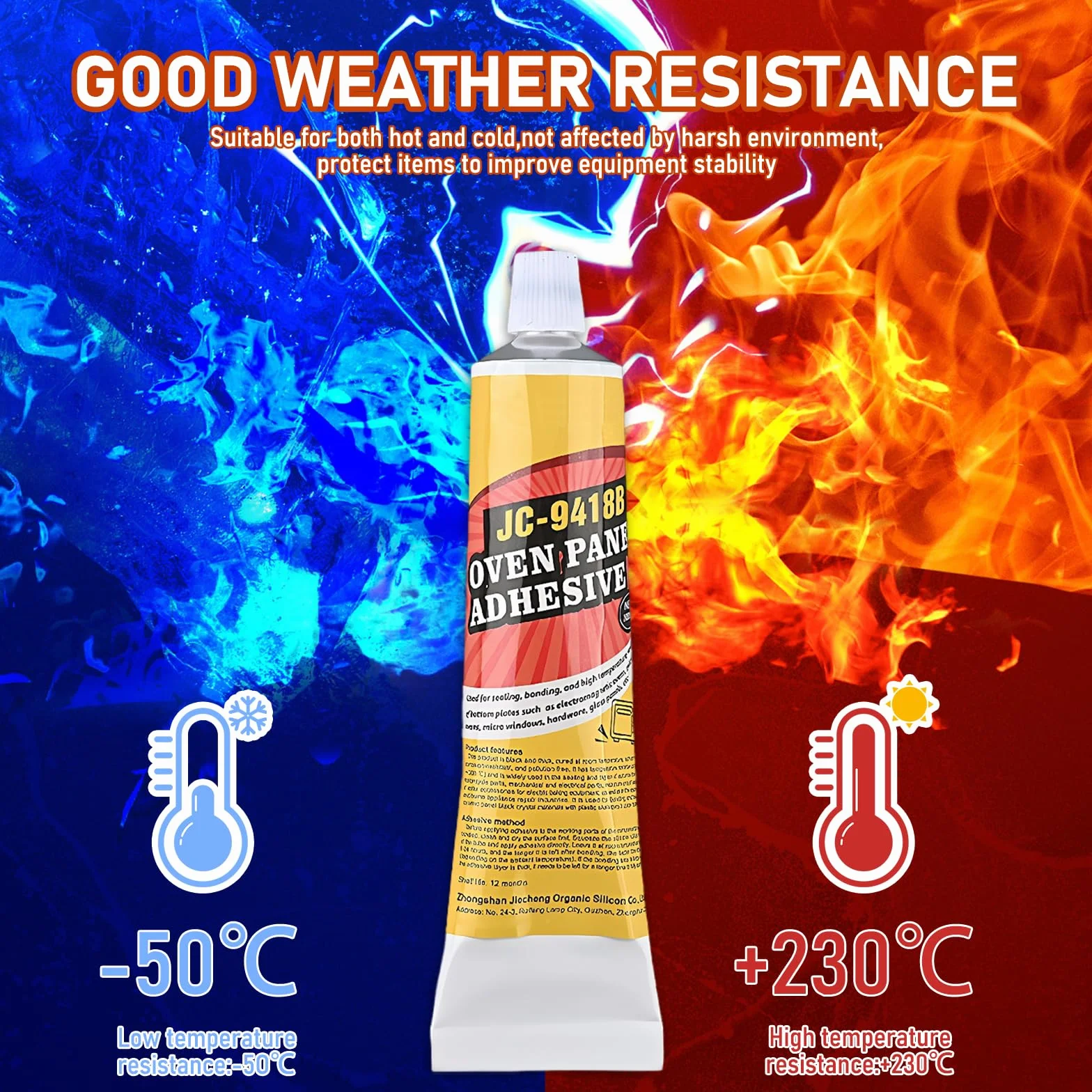 100ml klej odporny na temperatury, klej do piekarnika, klej wysokotemperaturowy do mikrowfal, piekarników, plitek indukcyjnych, okapów, pieców elektrycznych, może również łączyć elementy ognioodporne