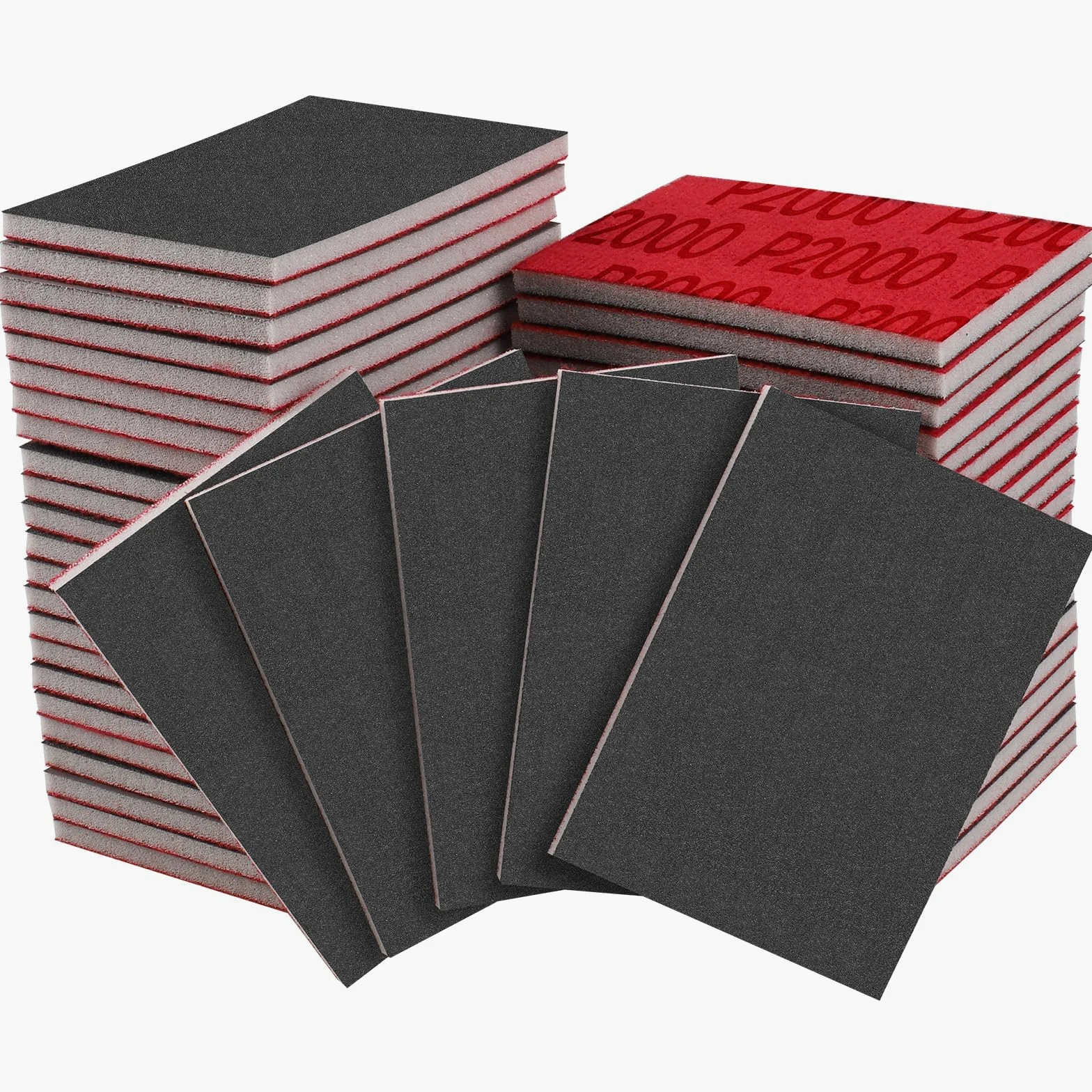 Gąbki szlifierskie, Piasek wypełniony pianką. Bloki gąbkowe 20 szt. 75 mm x 100, wiele ziaren, na mokro i sucho(75MMx100MM 2000Grit)