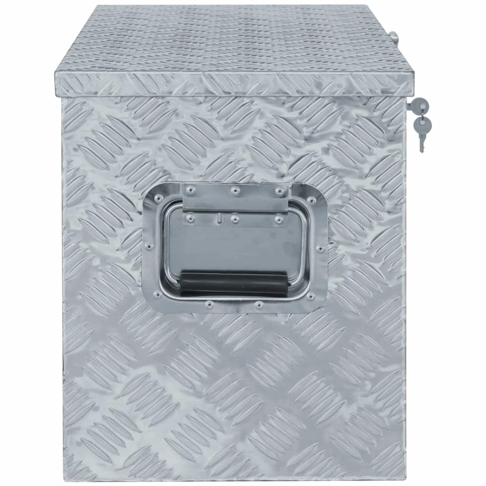 ShGaxin Aluminiowa skrzynka 90,5x35x40 cm srebrna, metalowa skrzynka narzędziowa, skrzynka narzędziowa, aluminiowa skrzynka 142940