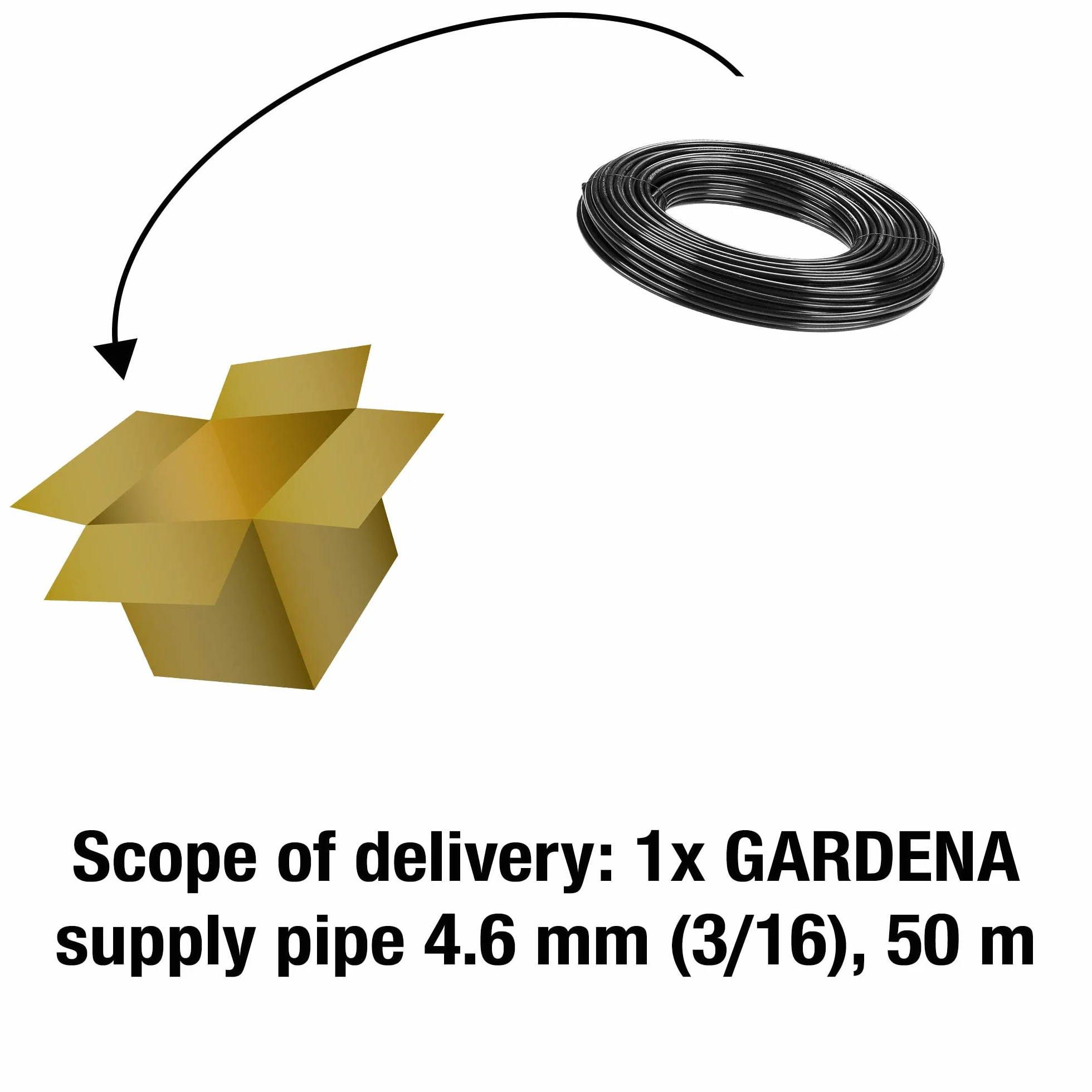 Gardena Micro-Drip System Rura Rozdzielcza 4,6 mm (3/16") 50 m Elastyczna Rura Doprowadzająca UV