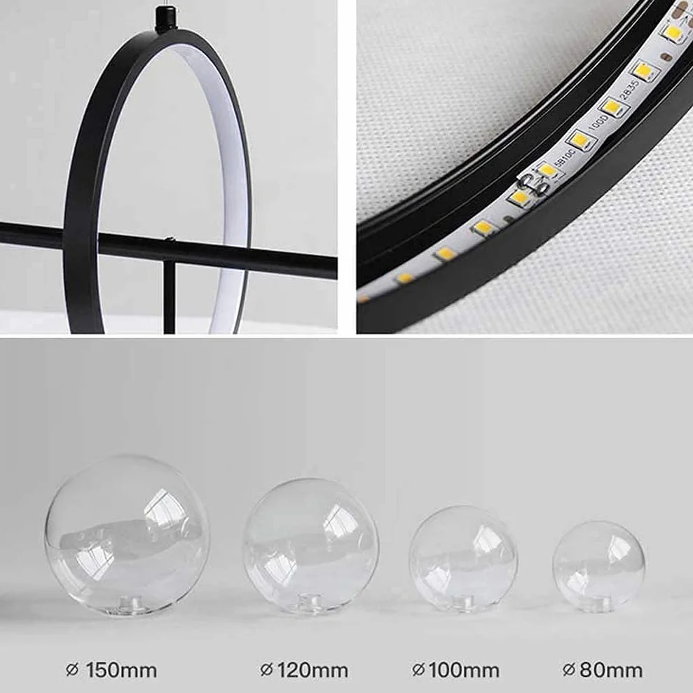 Kreatywna nowoczesna lampa kinkiet, G4, szklana kula lampa wisząca, żyrandol z regulacją wysokości, nordycka restauracja Bubble Ball Led żyrandol, 3000 K, 10 * G4 Interesting