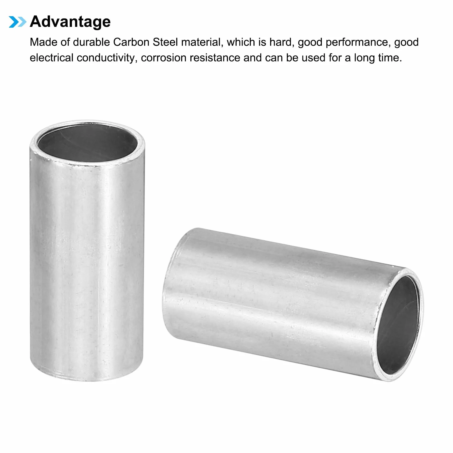 PATIKIL Stalowe podkładki dystansowe M10, 6 szt. metalowych elementów dystansowych, stalowe, średnica 10,1 mm x 12 mm średnica zewnętrzna x 24 mm, L śruba dystansowa ze stali węglowej, okrągła do śrub