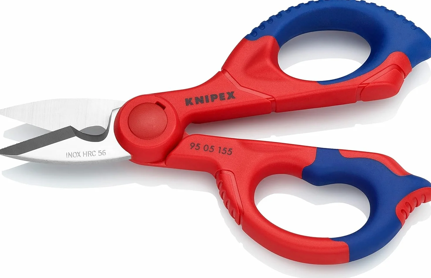 KNIPEX Nożyczki dla elektryków Z wielokomponentowymi nasadkami, wzmacniane włóknem szklanym 160 mm, 95 05 155 SB
