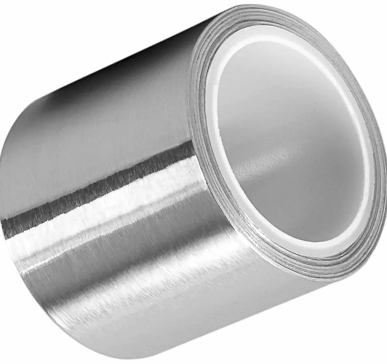 Taśma z folii aluminiowej w kolorze srebrnym – podkład samoprzylepny 50M | Do kanałów i napraw(10cm)