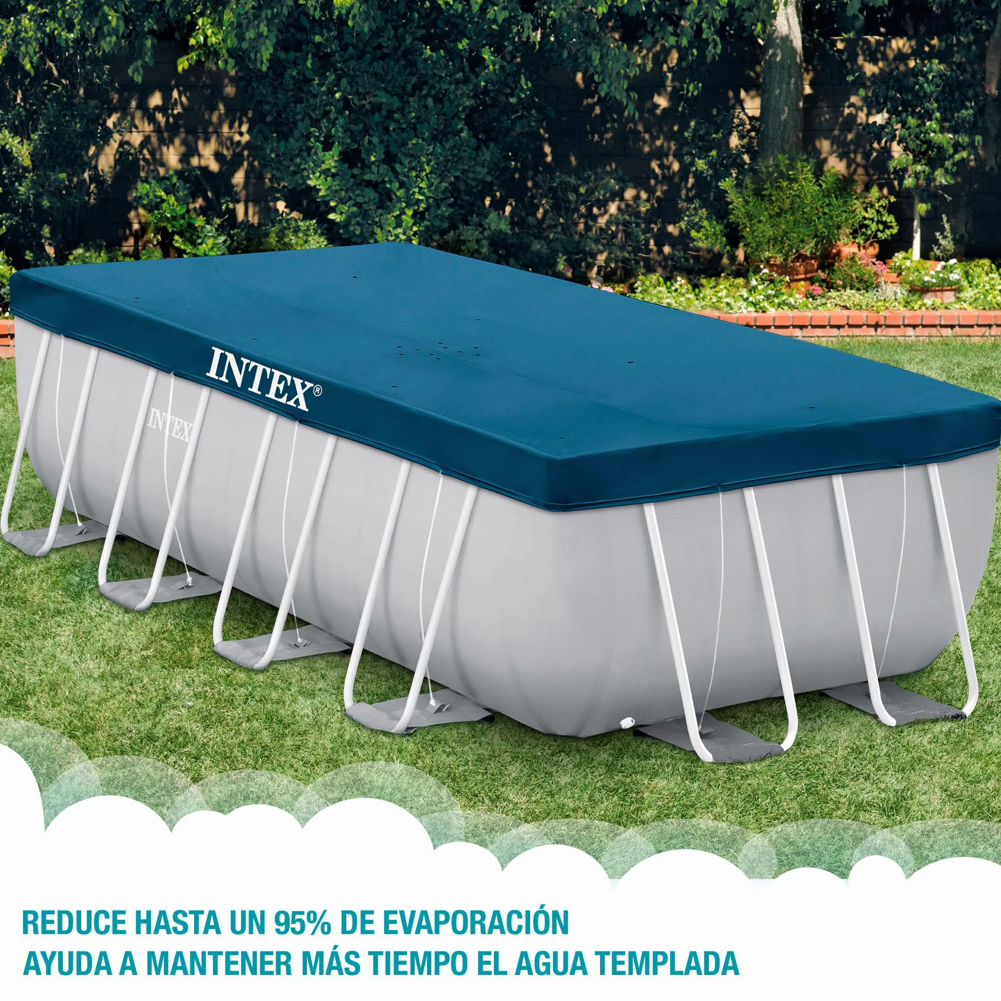 Intex Rectangular Basen Ogrodowy, Niebieski, 389 x 184 cm