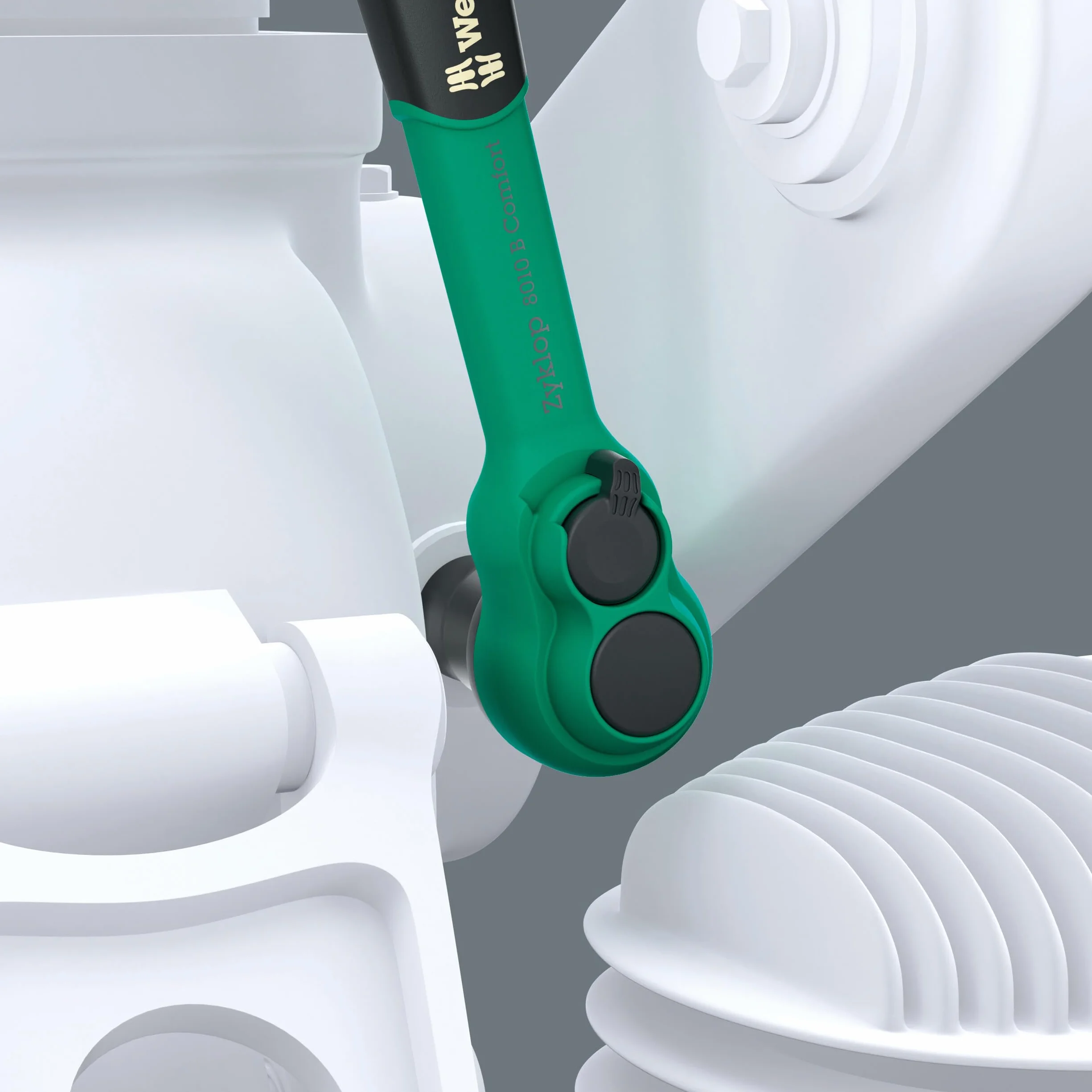 Wera Zyklop Comfort 0500531001 8100 SB 13 Zyklop Comfort zestaw grzechotek, dźwignia przełączająca, napęd 3/8", calowa, 11-częściowy