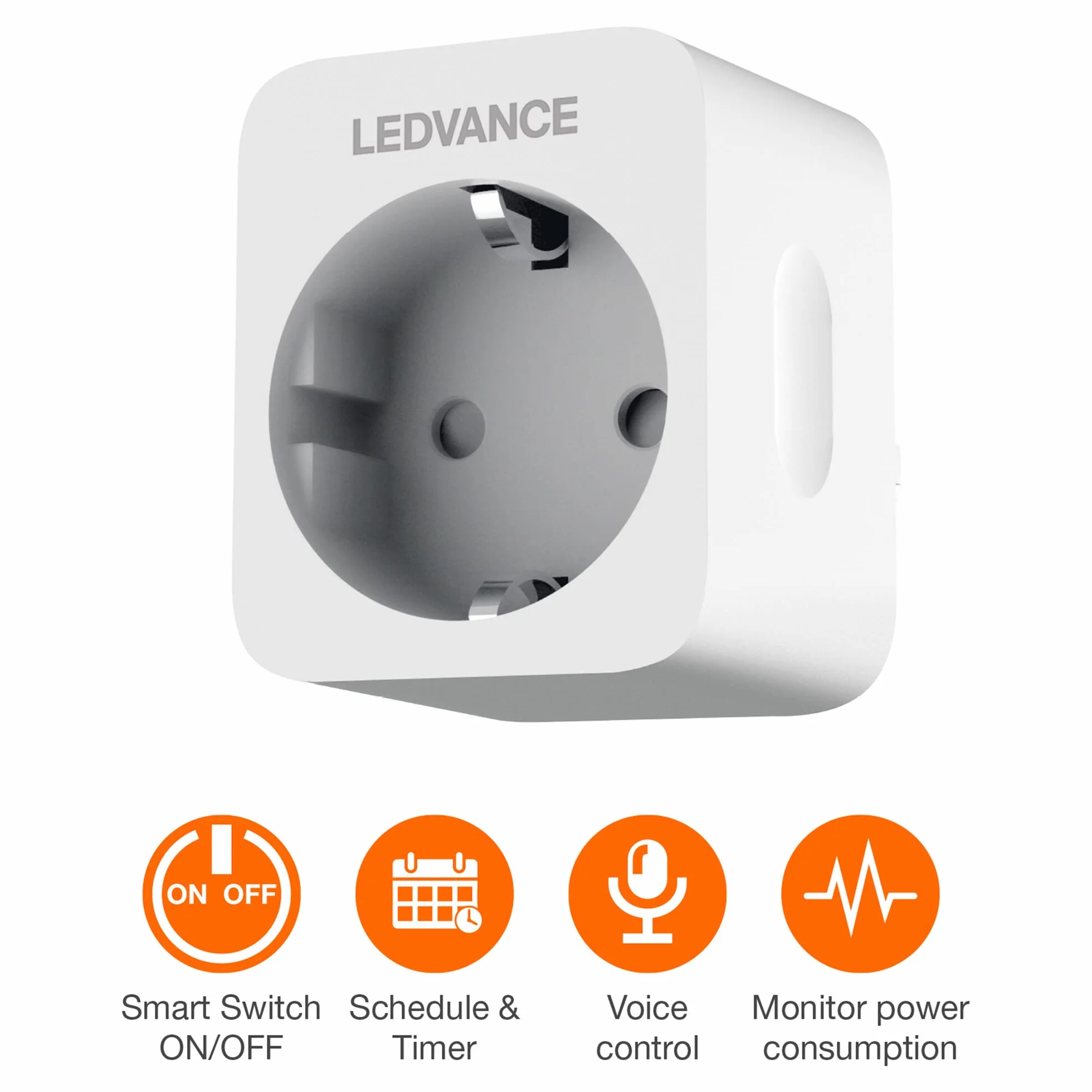 Ledvance Smart+ Inteligentna Wtyczka, Biały, 4,9 x 8 x 4,9 cm