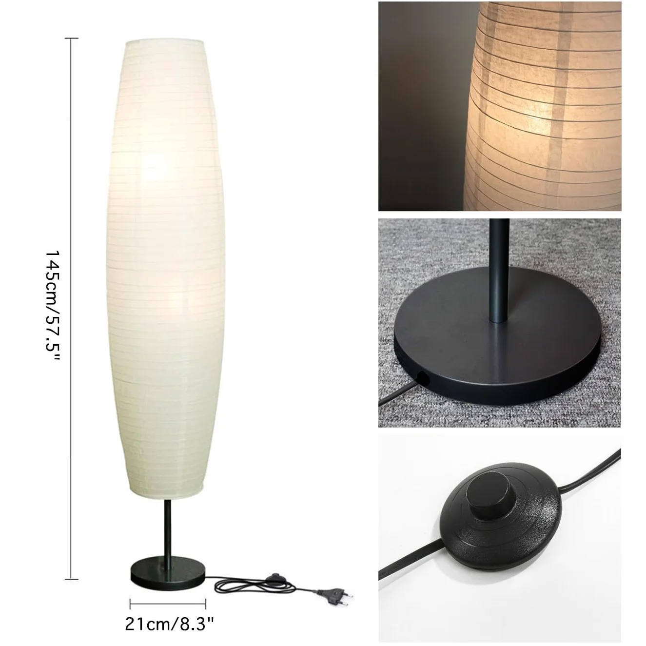 Lampa Stojąca Z Papieru Ryżowego W Stylu Japońskim Minimalistyczna Dekoracyjna Lampa Podłogowa Składana Papierowa Oświetlenie Podłogowe Lampa Atmosferyczna Do Sypialni Lampka Nocna Do Salonu