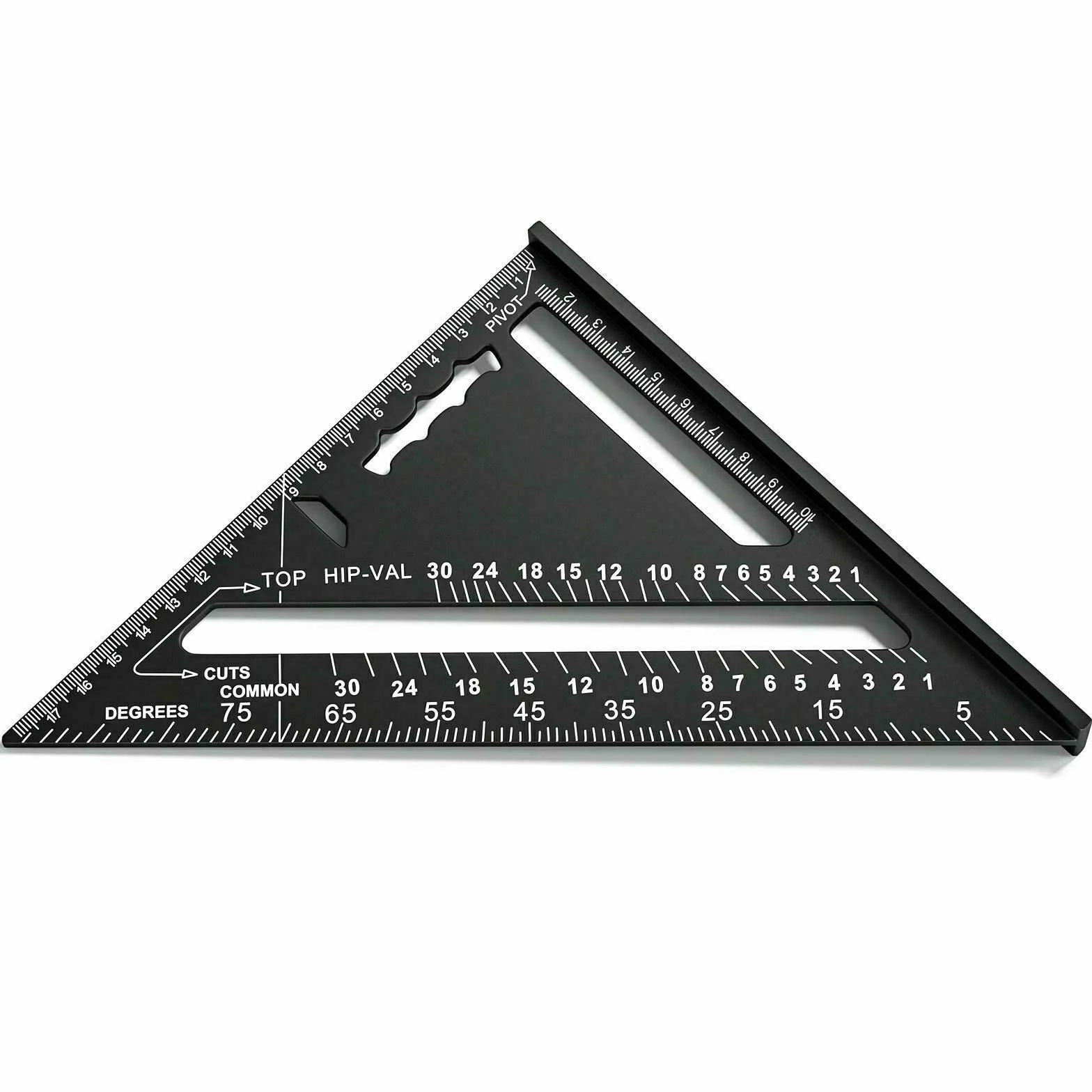 Fousenuk Kątownik Stolarski Czarny 180MM Aluminium