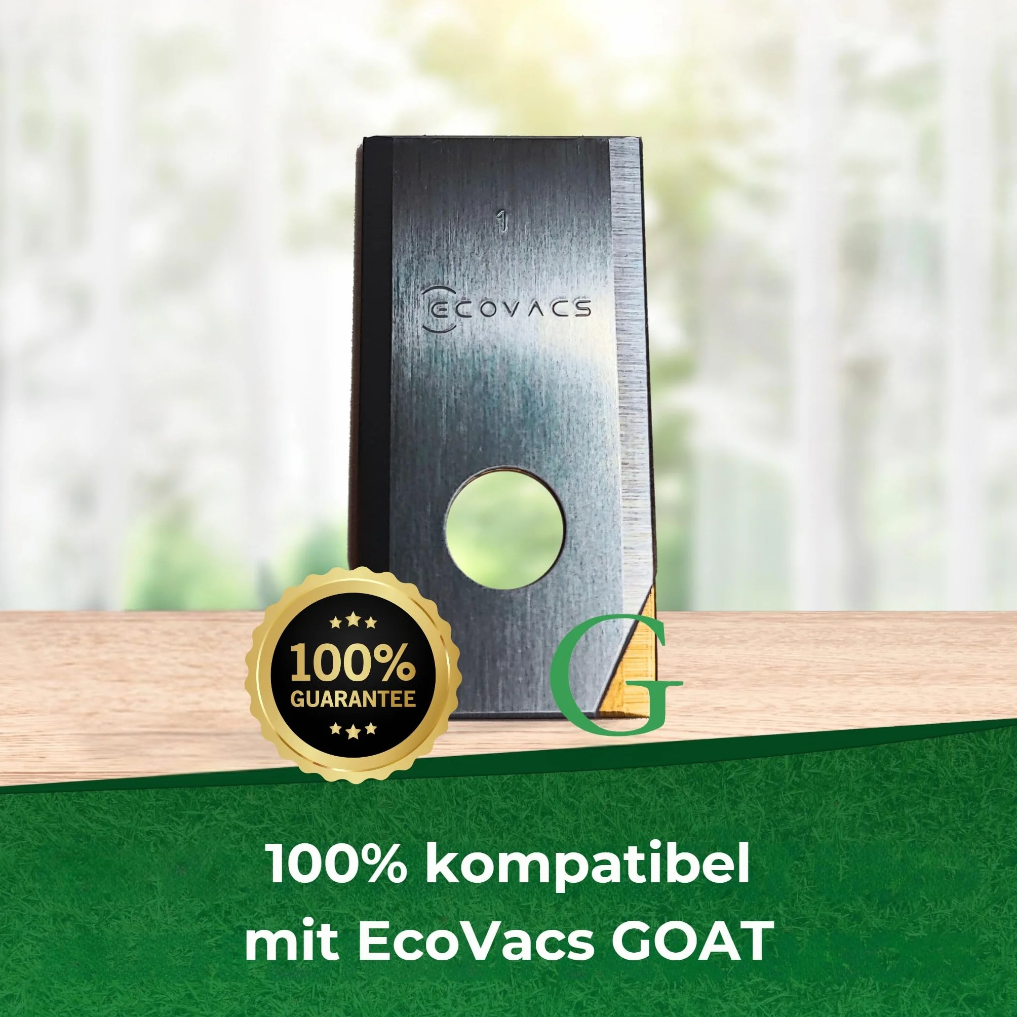 30 ostrzy zamiennych, kompatybilnych z Worx Landroid, Ecovacs Goat, LandXCape, Practixx, Scheppach, Kress, ostrza robotami koszącymi LongLife [1 otwór, odporne na pękanie]