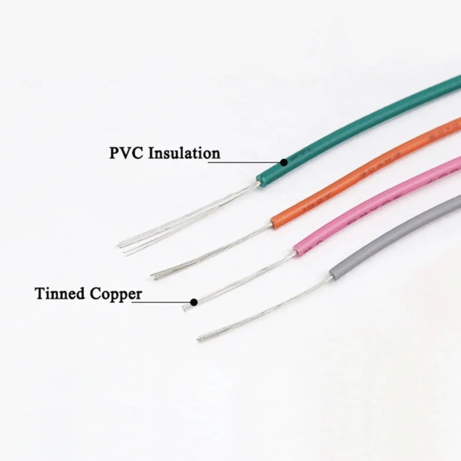 UL1007 Kable elektryczne 5 Zestaw do mieszania kolorów izolowany miedziany PCW 30 28 26 24 22 20 18 16 AWG skręcone PCB (Boxed 2; 28AWG 20m x5 rolek)