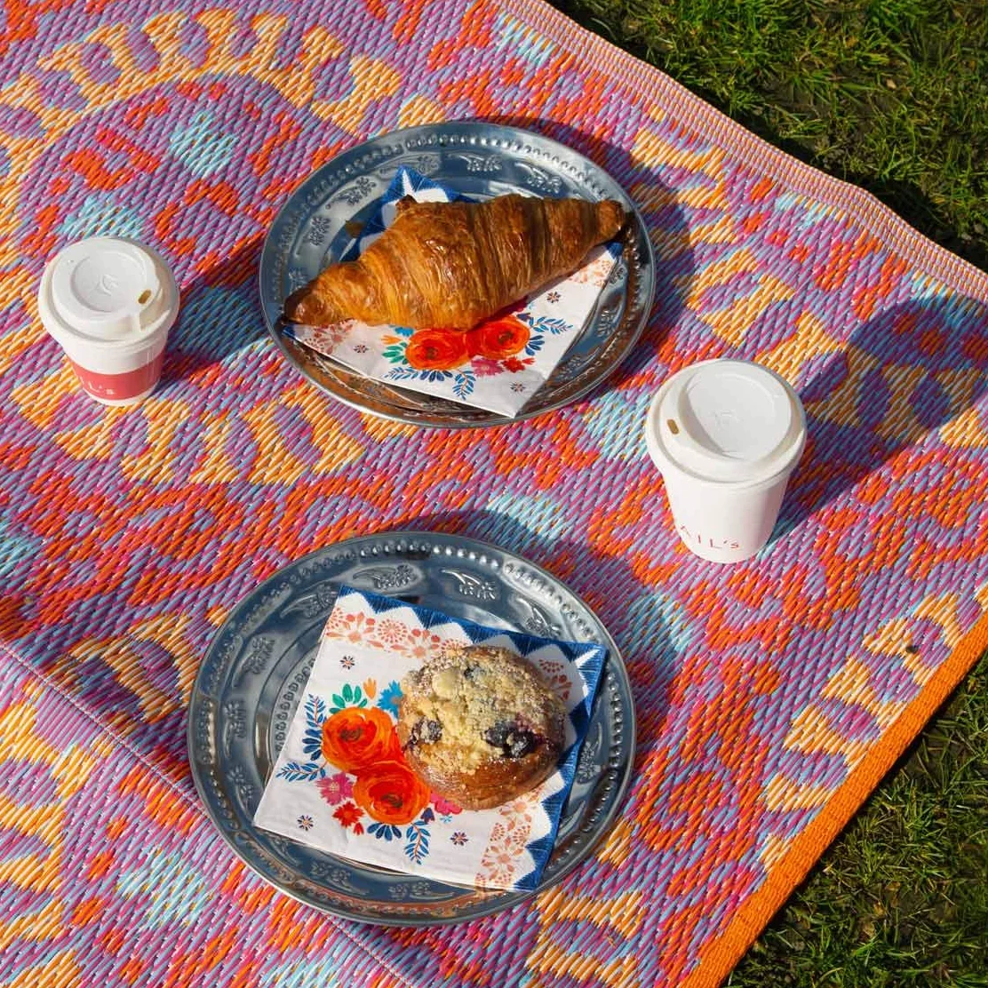 Boho Tkany wodoodporny dywanik zewnętrzny antypoślizgowa mata dwustronnym wzorem geometrycznym do ogrodu patio tarasu