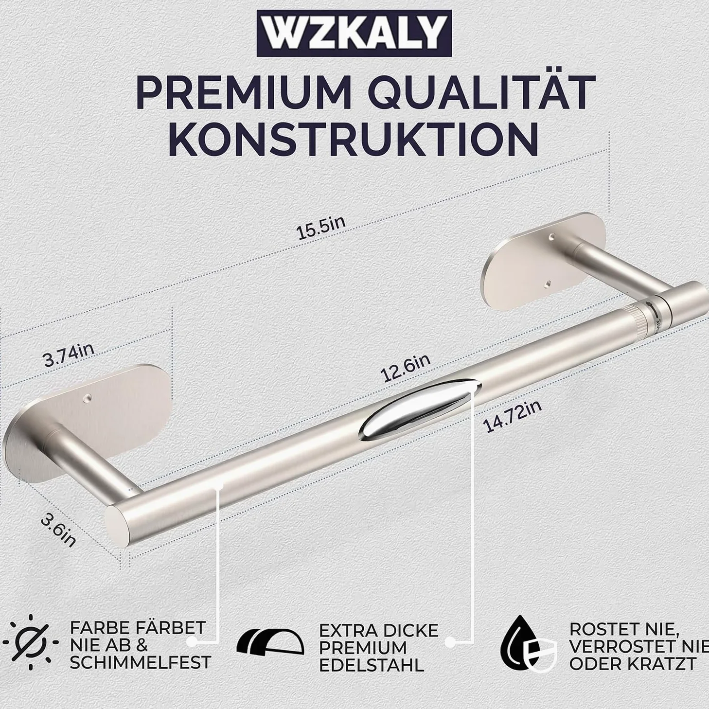Uchwyt na ręczniki papierowe, samoprzylepny uchwyt na ręczniki papierowe, samoprzylepny lub montowany na ścianie, stal nierdzewna SUS304, do kuchni, łazienki, wiejskiego, grilla, pralni,