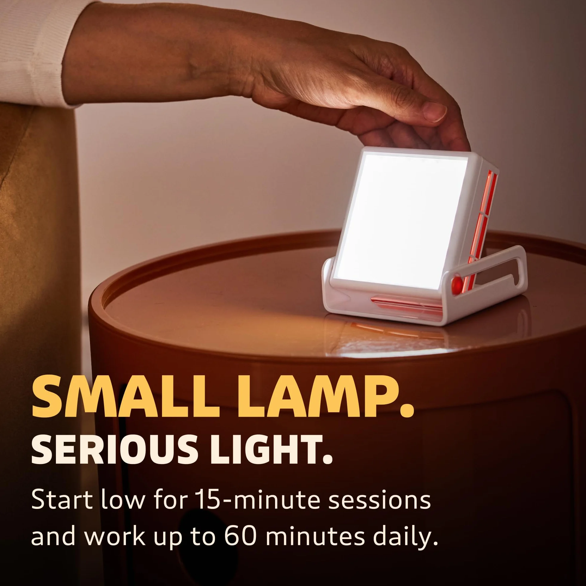Circadian Optics Lampa do terapii światłem | Ultra jasna przenośna lampa LED 10 000 luksów o pełnym spektrum bez promieniowania UV | Luxy