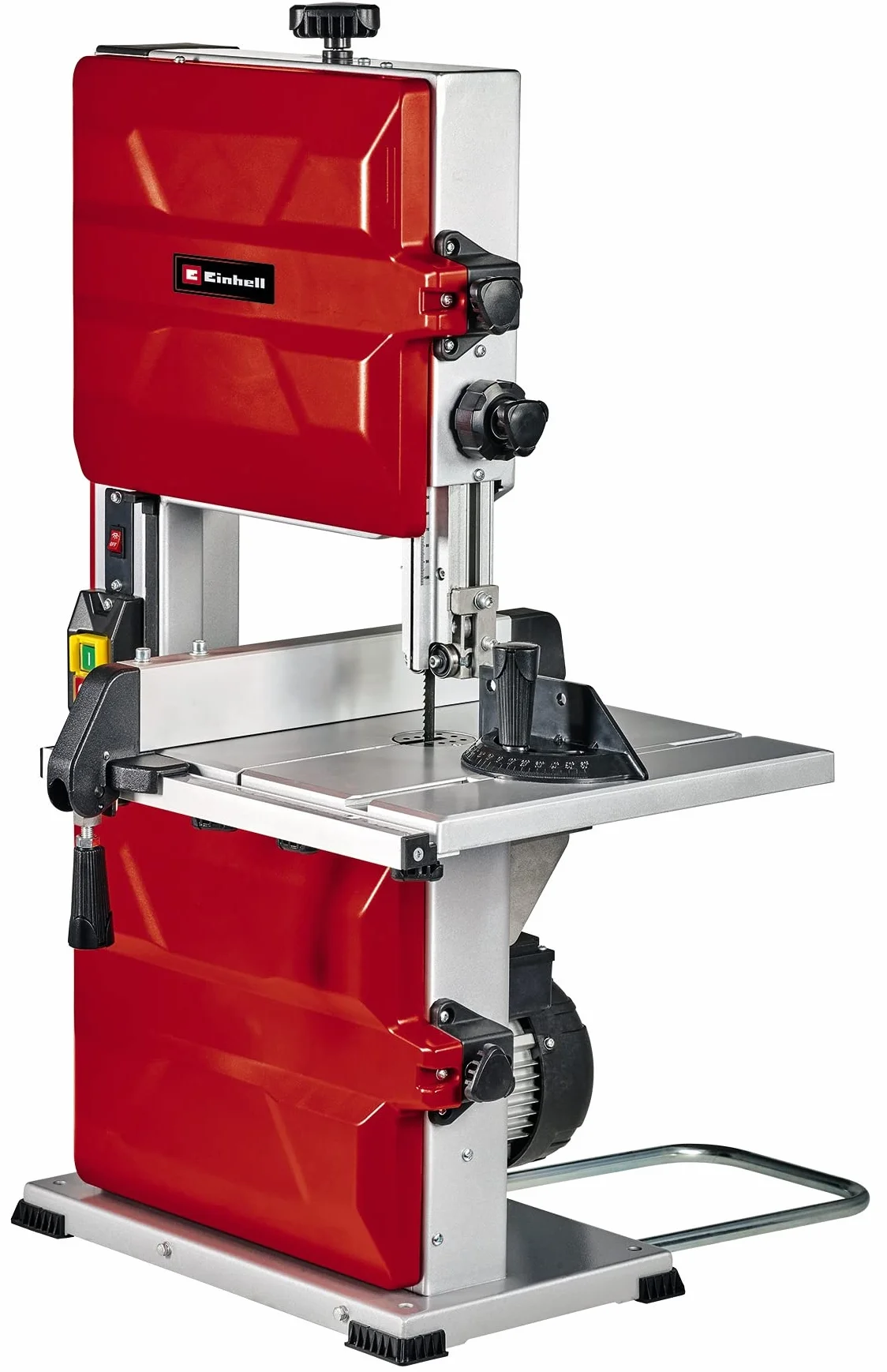 Einhell Piła taśmowa TC-SB 245 L (400 W, maks. prędkość piły 726 m/min, szerokość przepustu 245 mm, maks. wysokość cięcia 101 mm, nachylony stół do piły, ogranicznik równoległy i kątowy, przyłącze