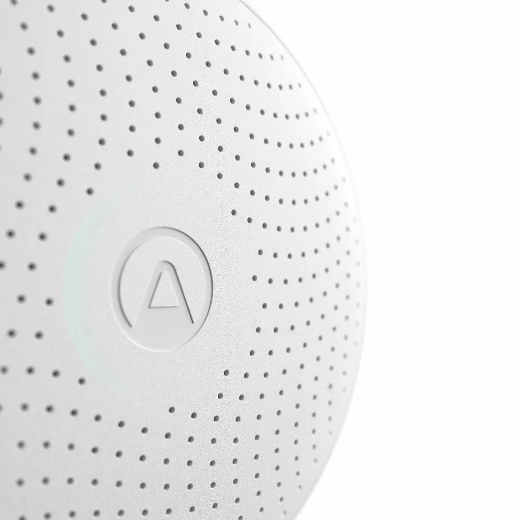 Airthings 2930 Wave Plus Inteligentny Detektor Temperatury do Radonu, Biały, Średnica 12 cm