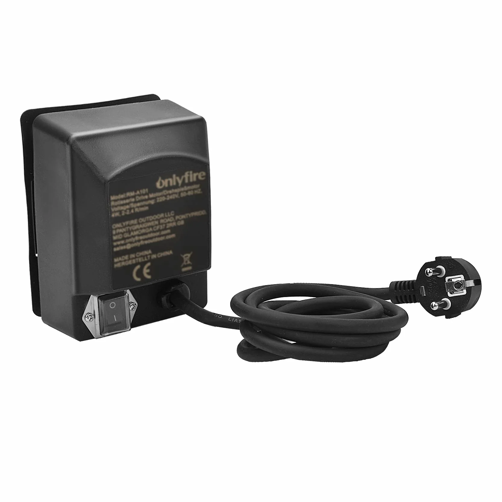 Onlyfire Silnik grilla do rożna 2U/M 50/60Hz 4W czarny