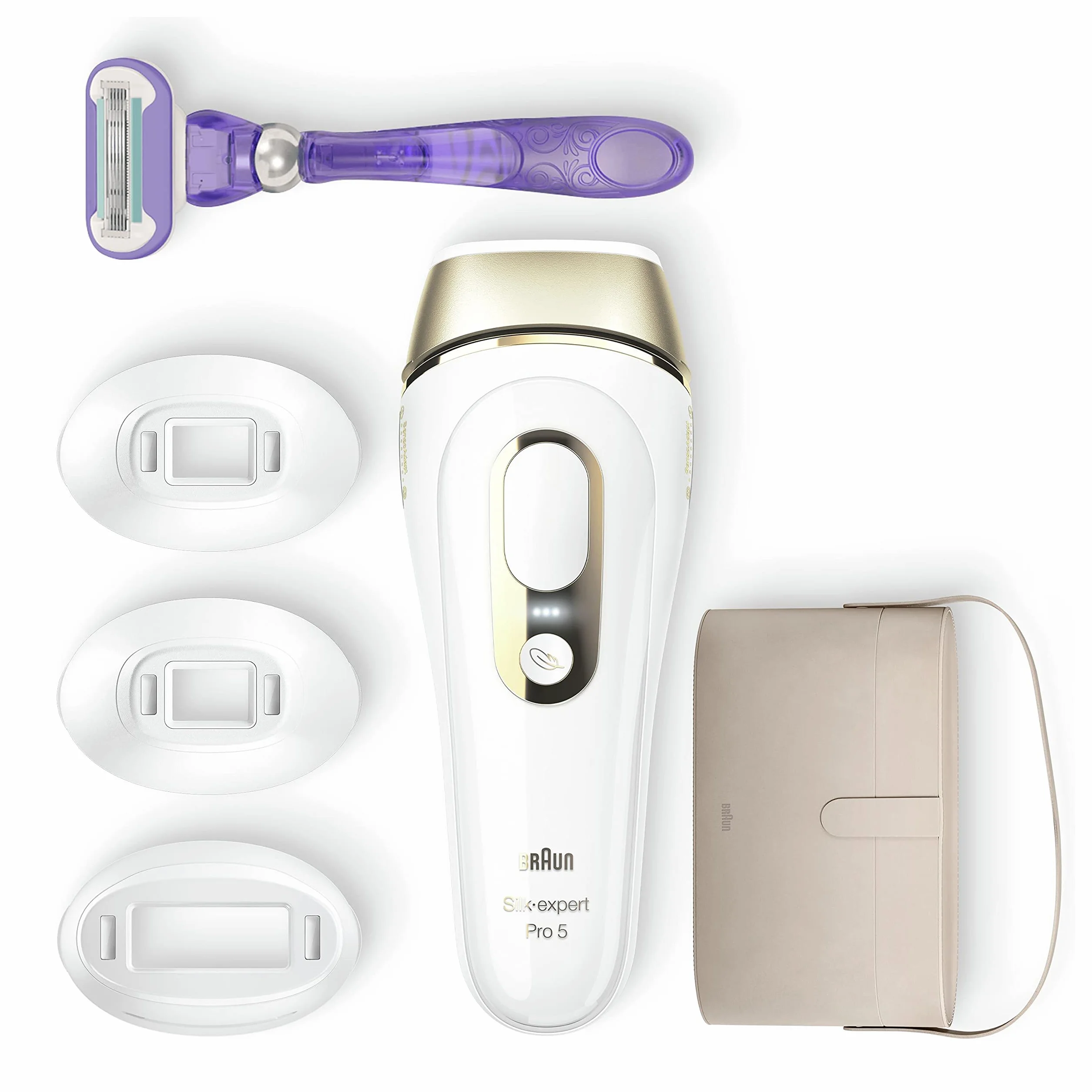 Braun Silk-expert Pro 5 Depilator Laserowy, Biały/Złoty