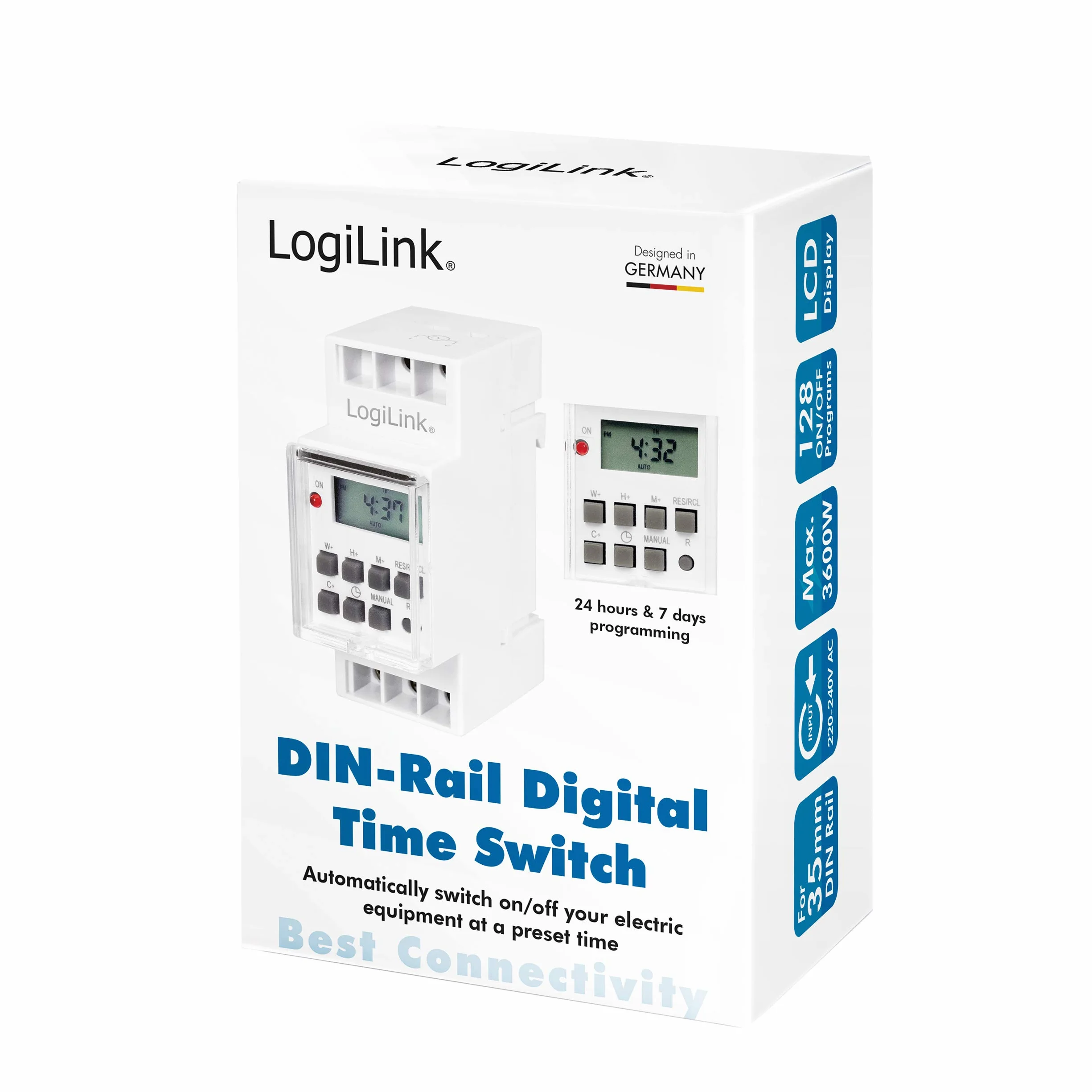 LogiLink ET0010 programator czasowy z wyświetlaczem LCD