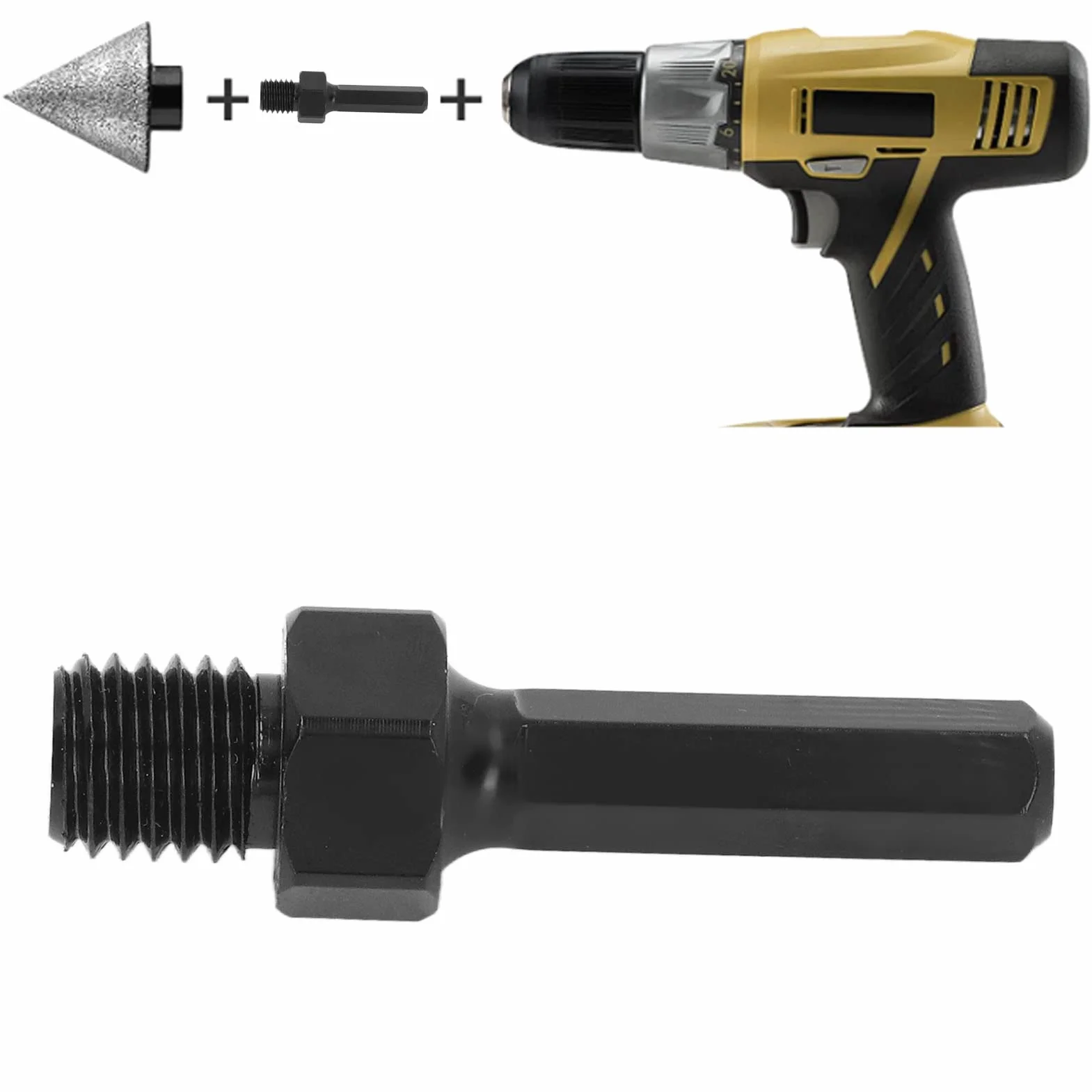 Hex Shank łączący Konwerter Szlifierka Kątowa z Adapterem do Konwersji Wiertarki Elektrycznej 5/8-11/ (M14)