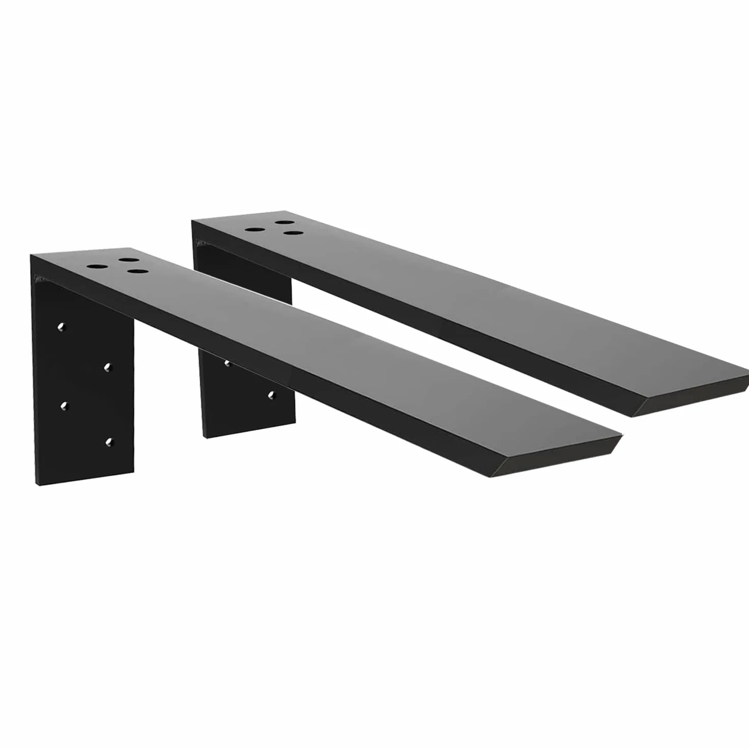 Wspornik na blat, 2 sztuki, wytrzymały, ukryty wspornik, 25 x 15 cm x 2 1/5.1 cm, metalowe wsporniki do kwarcu, granitu, drewna, betonu, laminatu, blatów, 2 szt