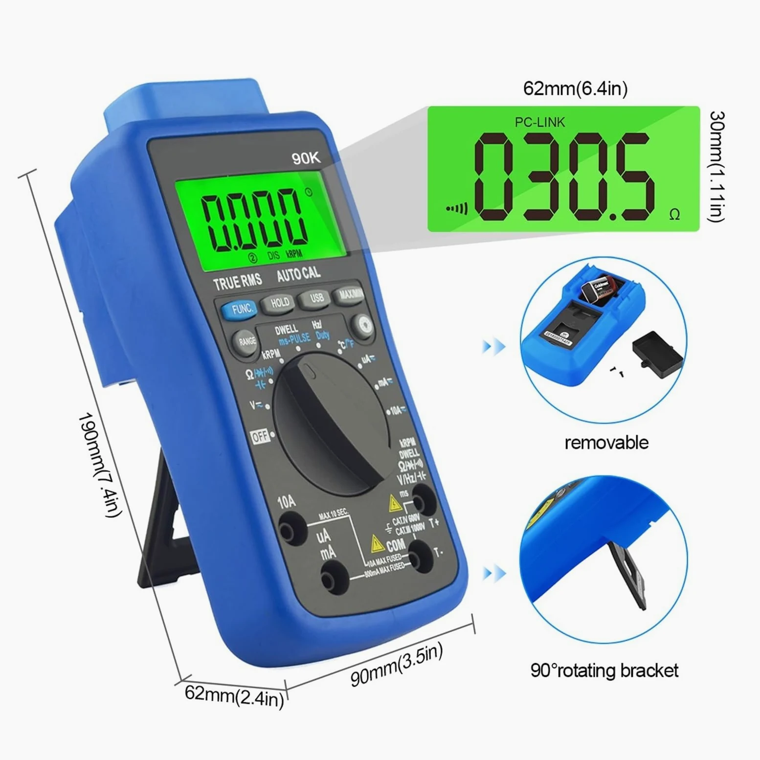 HP-90K Analizator Silnika Tester Auto Range Narzędzie Diagnostyczne Do Samochodów Z Wyjściem Danych Przez Multimetr Samochodowy USB Multimetro Szybko Dokładnie Łatwy Odczyt