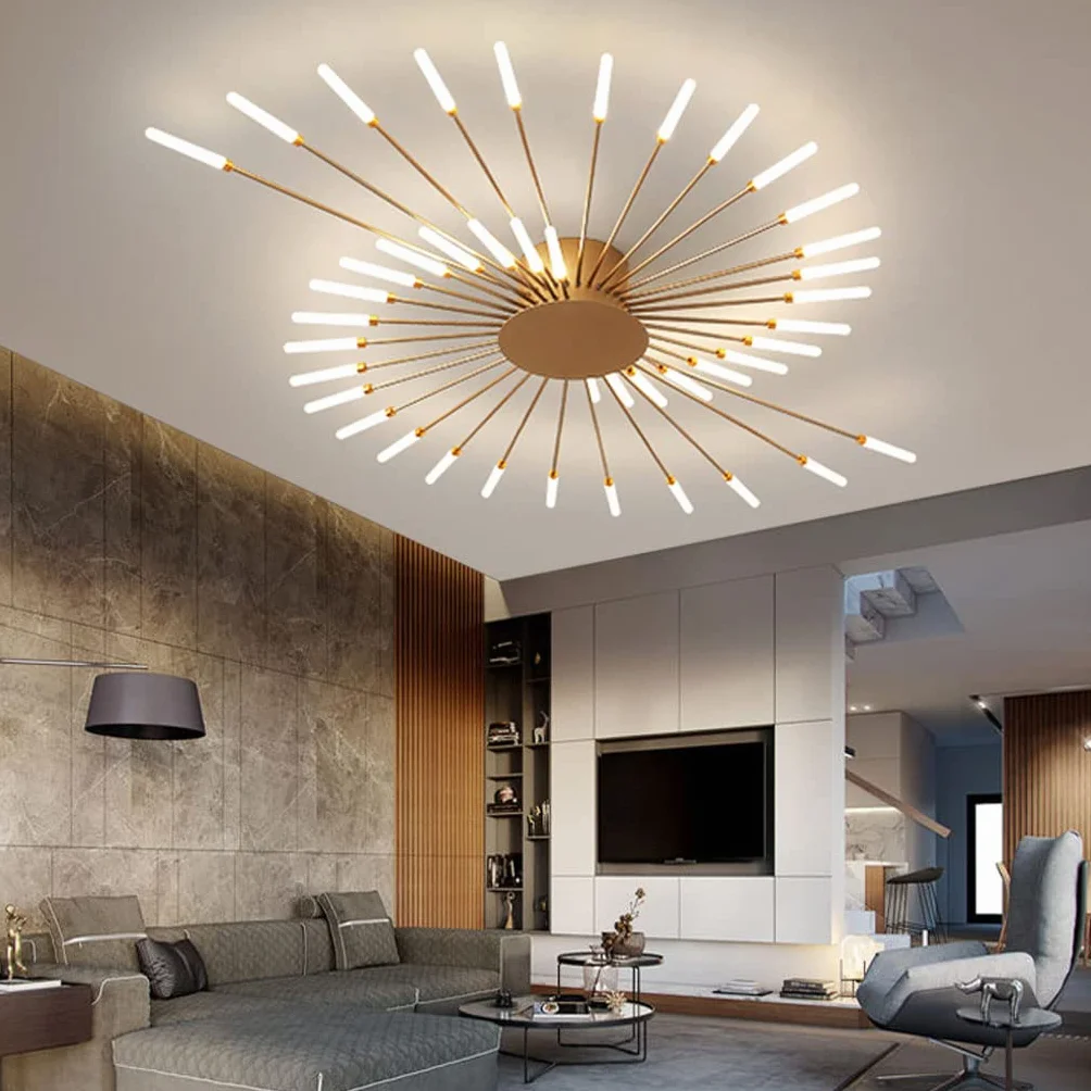 Nowoczesna lampa sufitowa LED, lampa sufitowa fajerwerki, design, żyrandol, kreatywność, sypialnia, salon, lampa ścienna, przedpokój, biuro, pokój dziecięcy, oświetlenie wewnętrzne, dekoracyjne