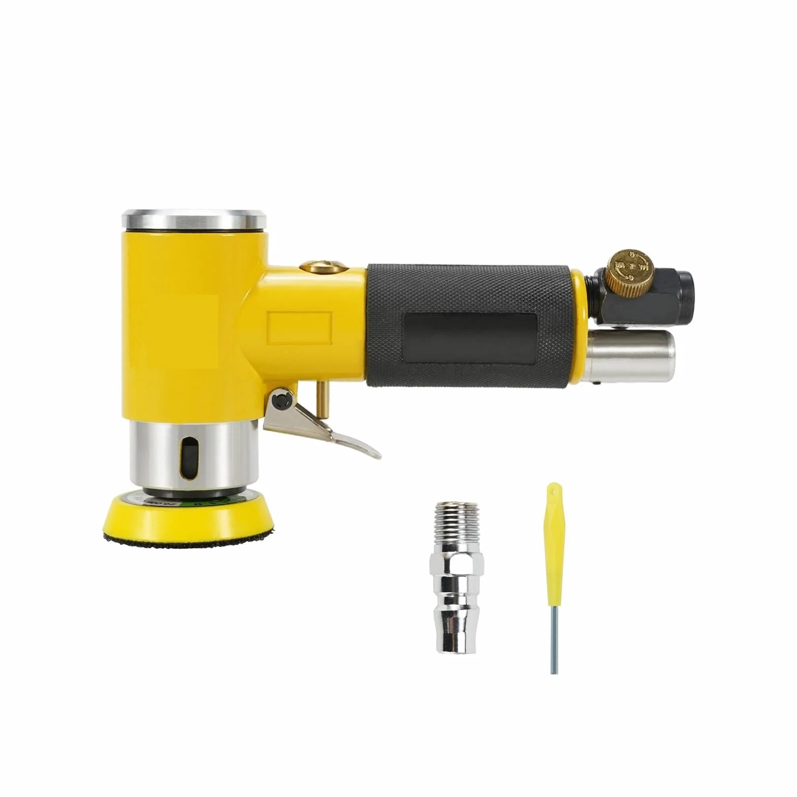Polerka na mokro, Mini Orbital 2/3 "Szlifierka pneumatyczna Pneumatyczna polerka Szlifierka Bufor Dual Action Polerka oscylacyjna 80 szt. Zestaw papieru ściernego(HF-942)