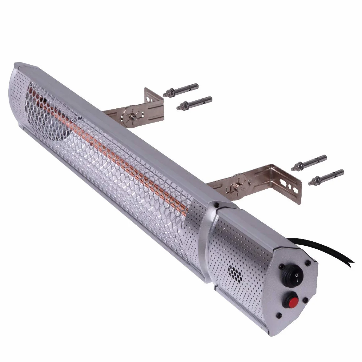 VONROC Elektryczny promiennik podczerwieni 2000 W IP65 srebrny